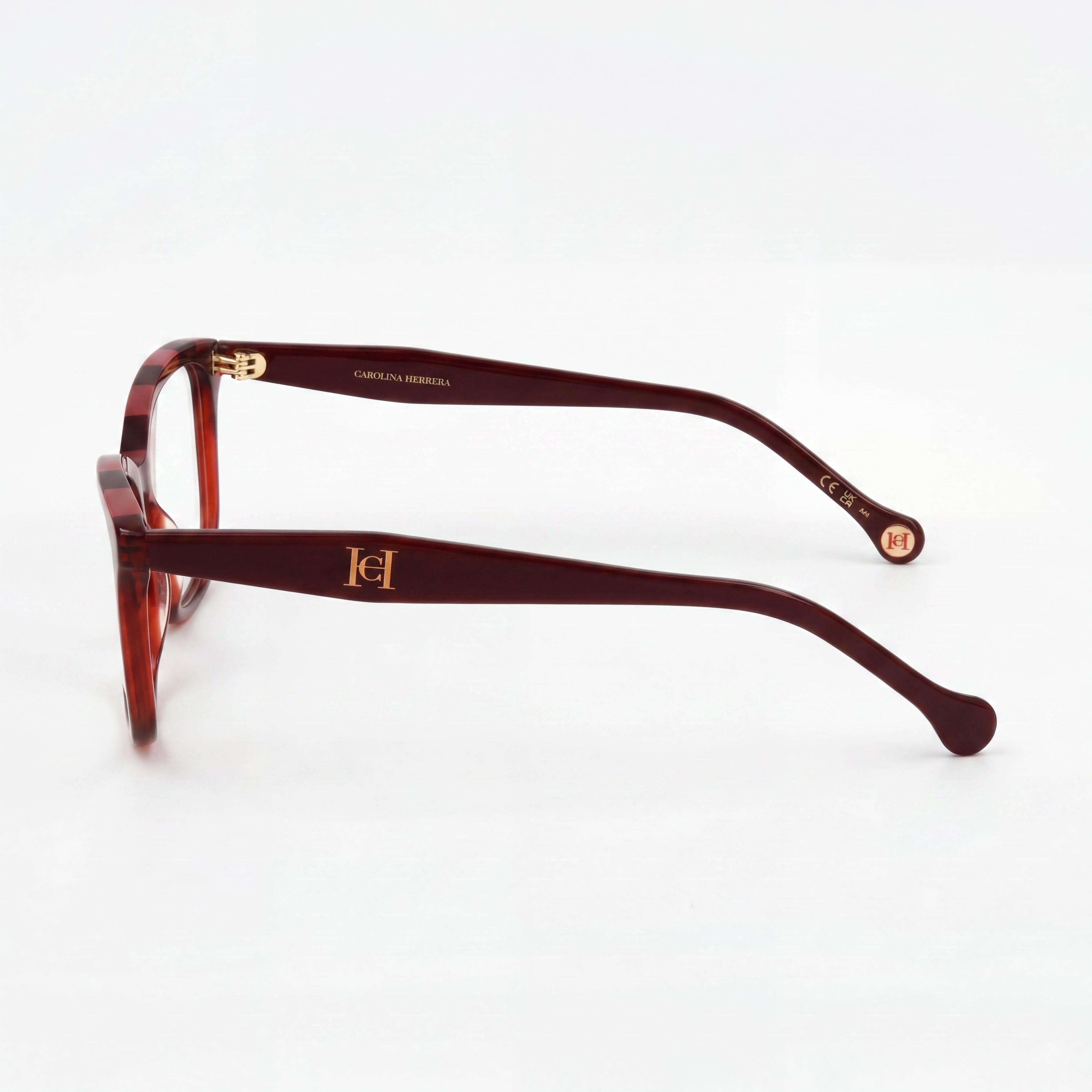 Carolina Herrera Modern Her 0147 Women's Acetate Eyeglass Frames in Burgundy Red 54-16-145mm, Photo 2