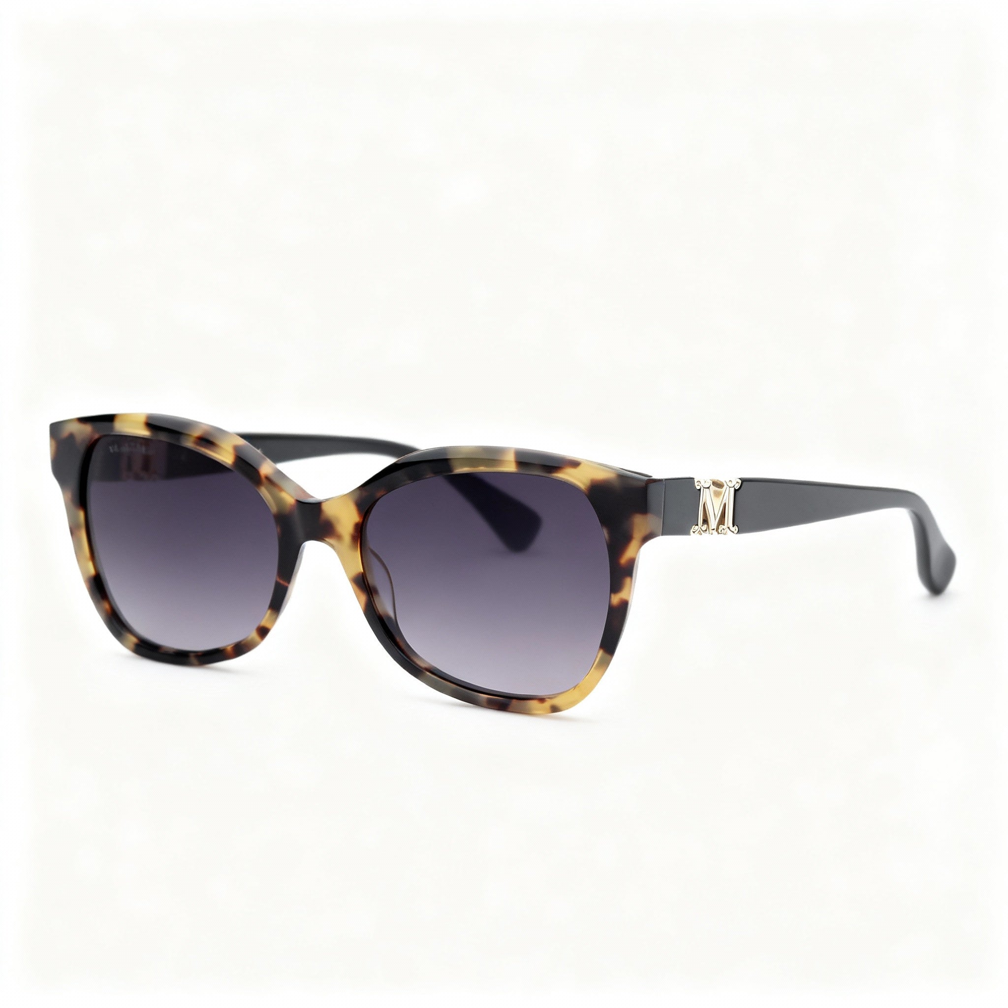 Gafas de sol casuales MaxMara MM0014 EMME3 de acetato para mujer, montura color habana, lentes ahumados degradados, 56-18-140, Photo 2