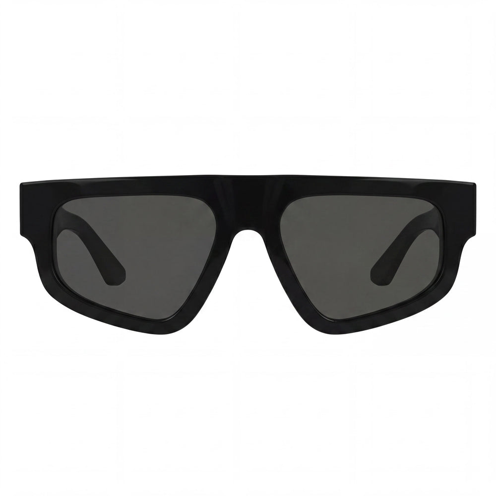 Calvin Klein Ck25539s Unisex Black Acetate Renew Rectangular Sunglasses, Smoke UV Protection Non-Polarized Lenses 54mm