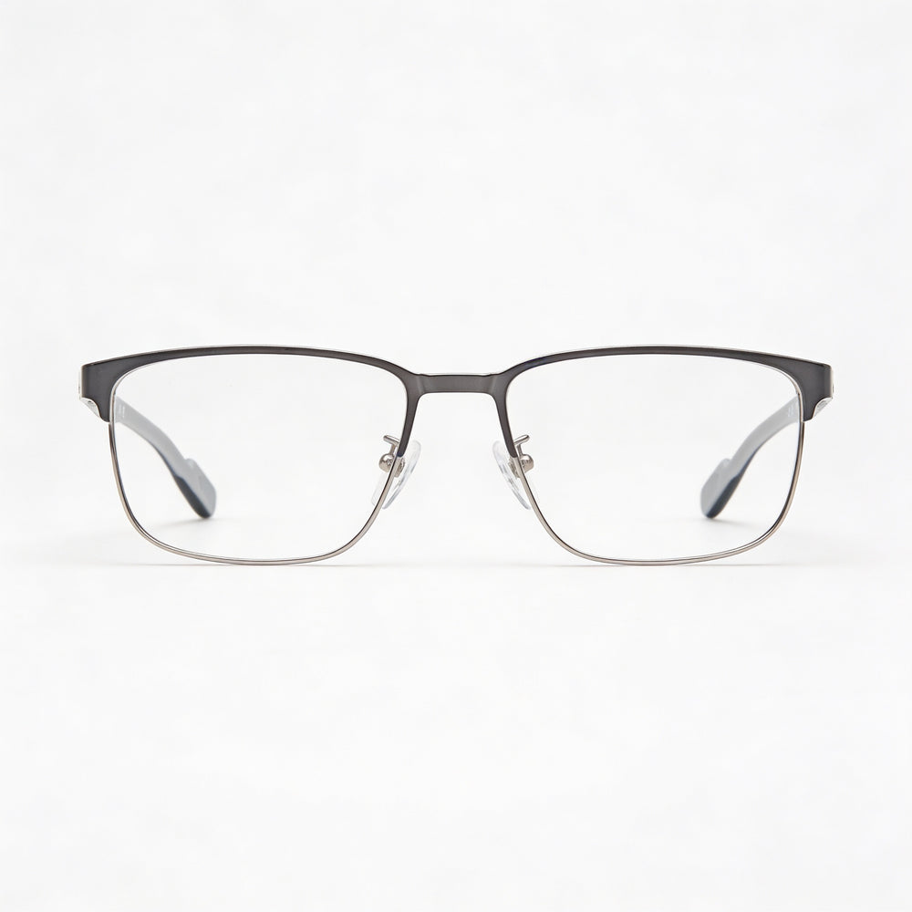 Gafas de vista adidas Navigator para hombre con montura metálica antracita brillante y lentes transparentes 52-16-145