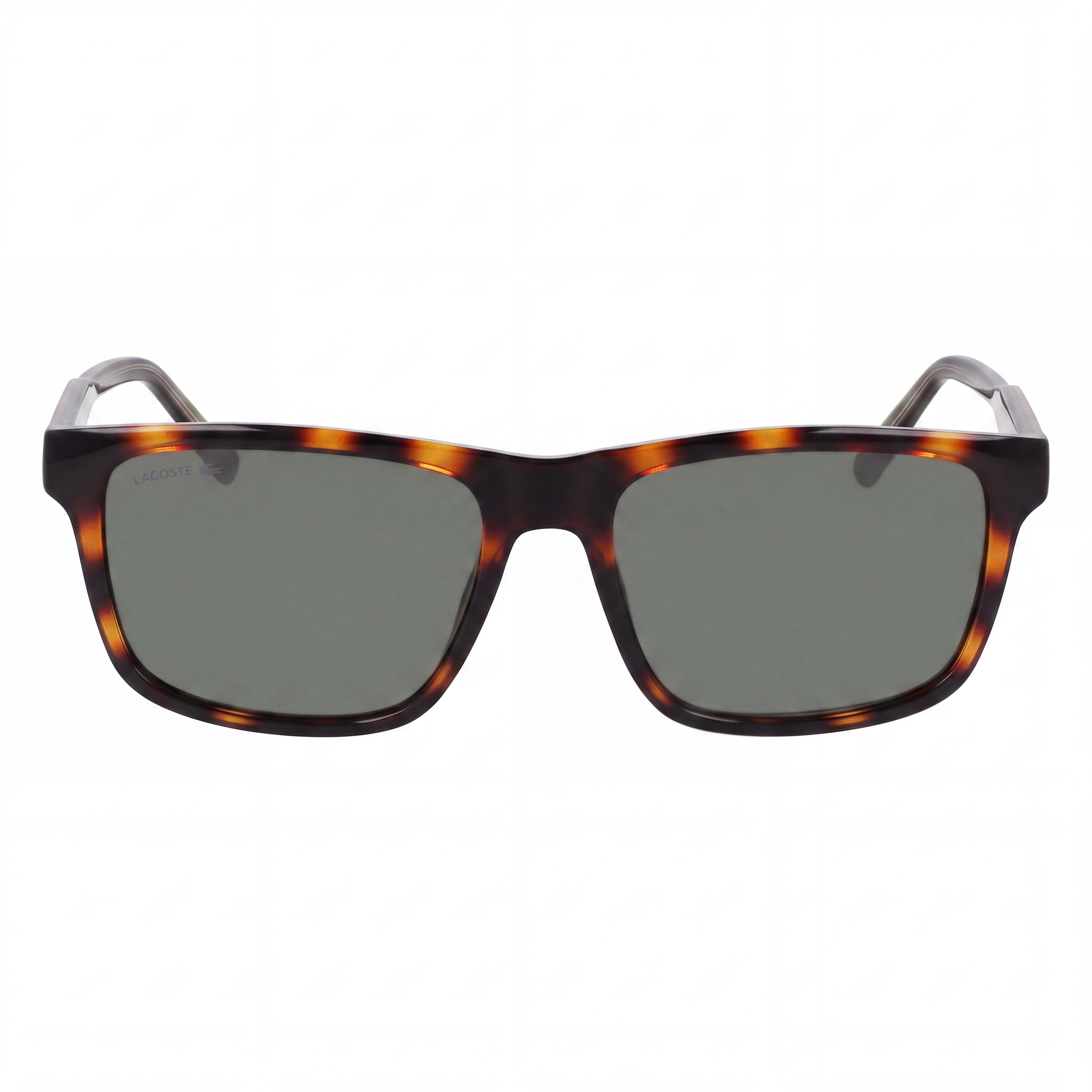 Lacoste L6025s Unisex INJECTED Havana Frame Solid Green Polycarbonate Lens UV 400 Sunglasses 56-17-145mm, Photo 2
