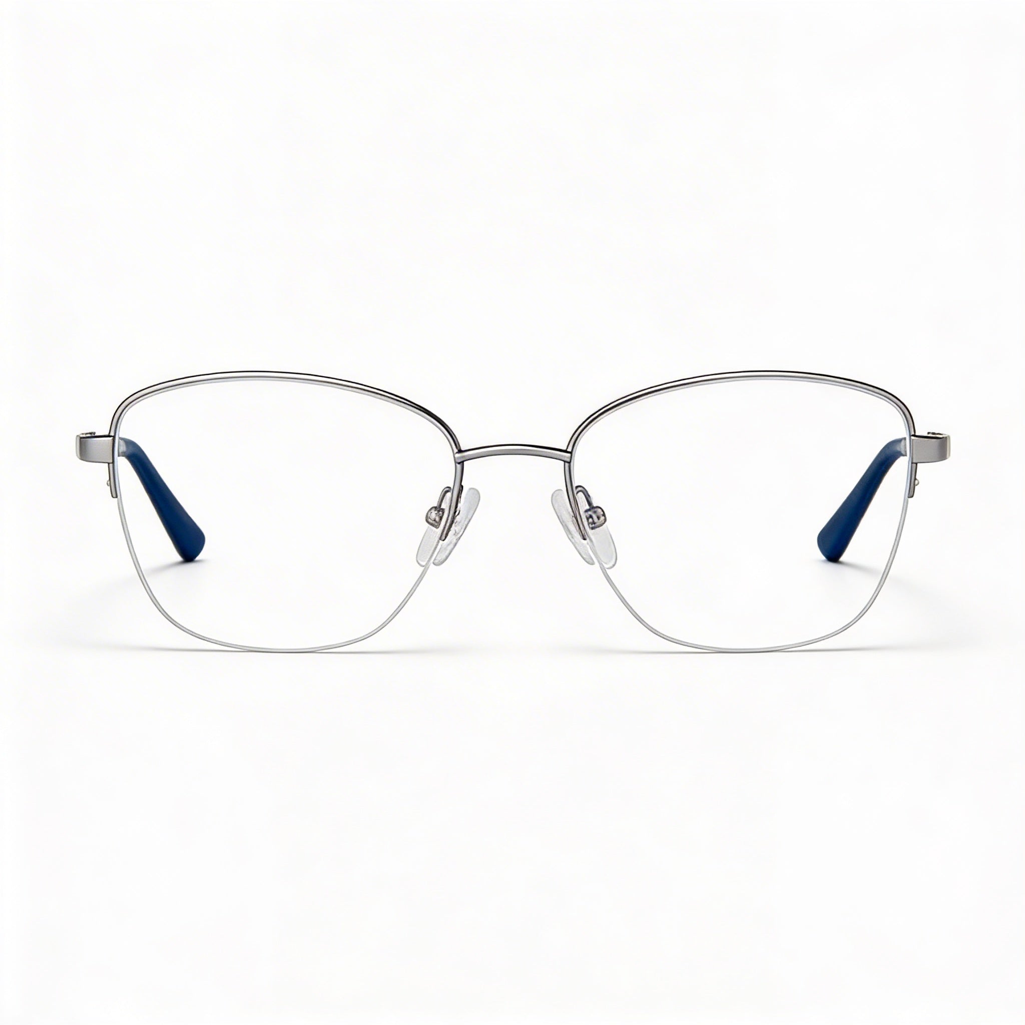 Adensco Ad 252 Men's Blue Metal Frame Eyeglasses with Clear Polycarbonate Lenses (53-17-140), Photo 2
