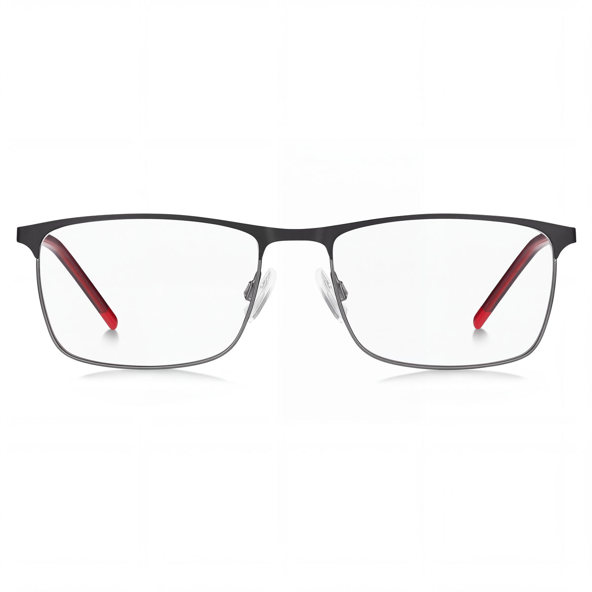 HUGO Hg 1182 Men's Rectangular Stainless Steel Optical Frame Matt Black Dark Roughenium 58-18-145mm, Photo 2