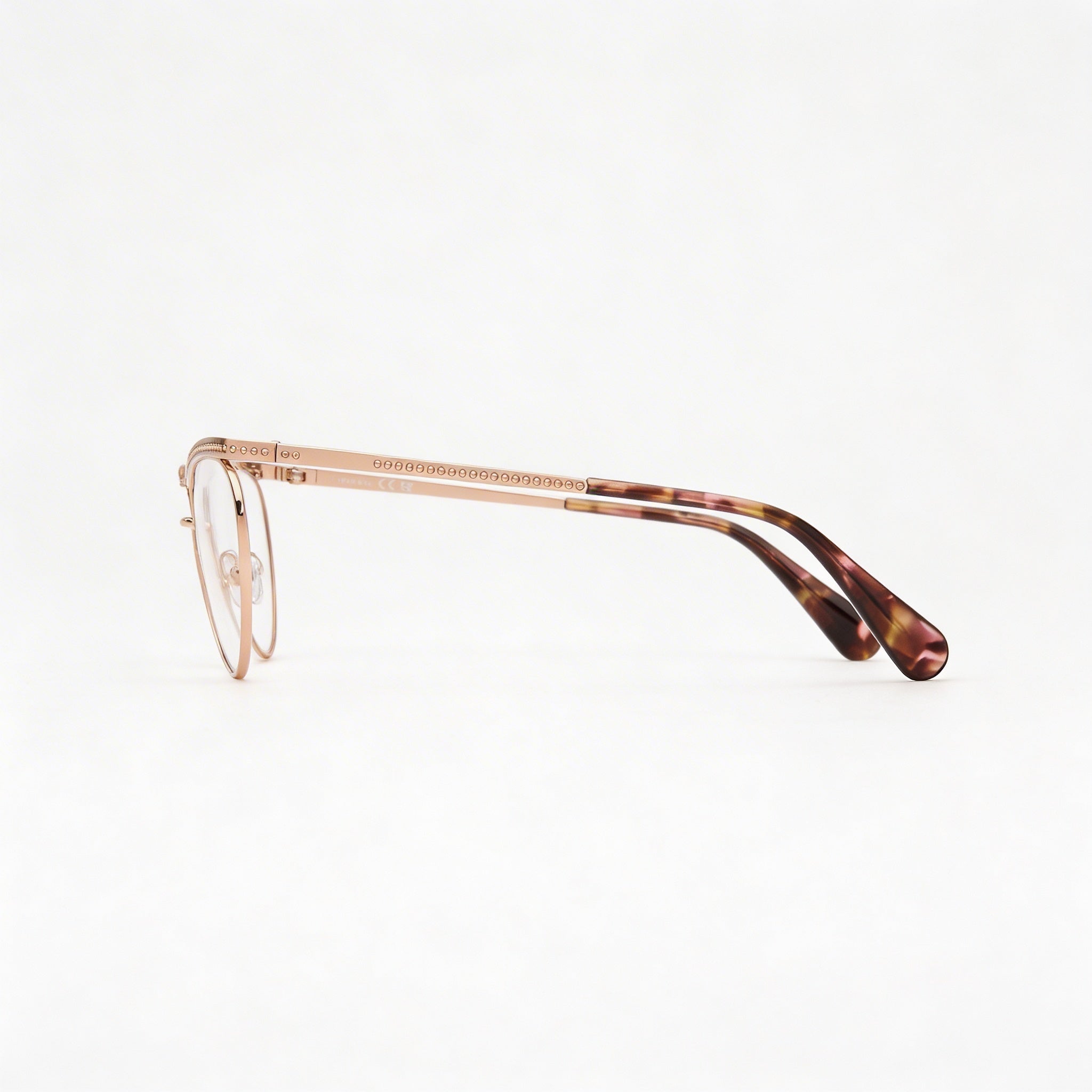 Max & Co. Mo5136 Women's Eyeglasses in Shiny Rose Gold with Lens Width 55mm, Bridge 15mm, Temple 140mm, Photo 3