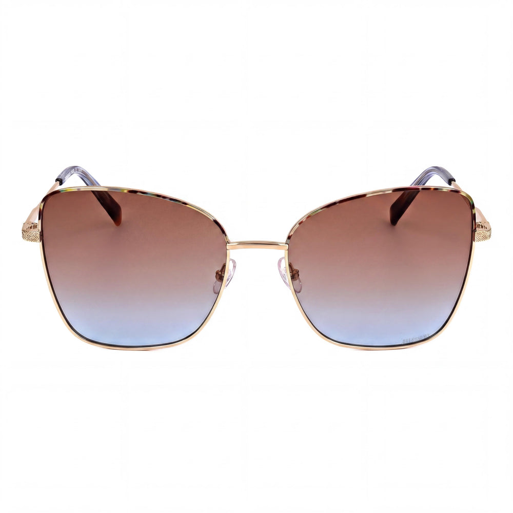 Gafas de sol Missoni Classic para mujer con montura de metal gris dorado y lentes de color gris oscuro de 59 mm con protección UV