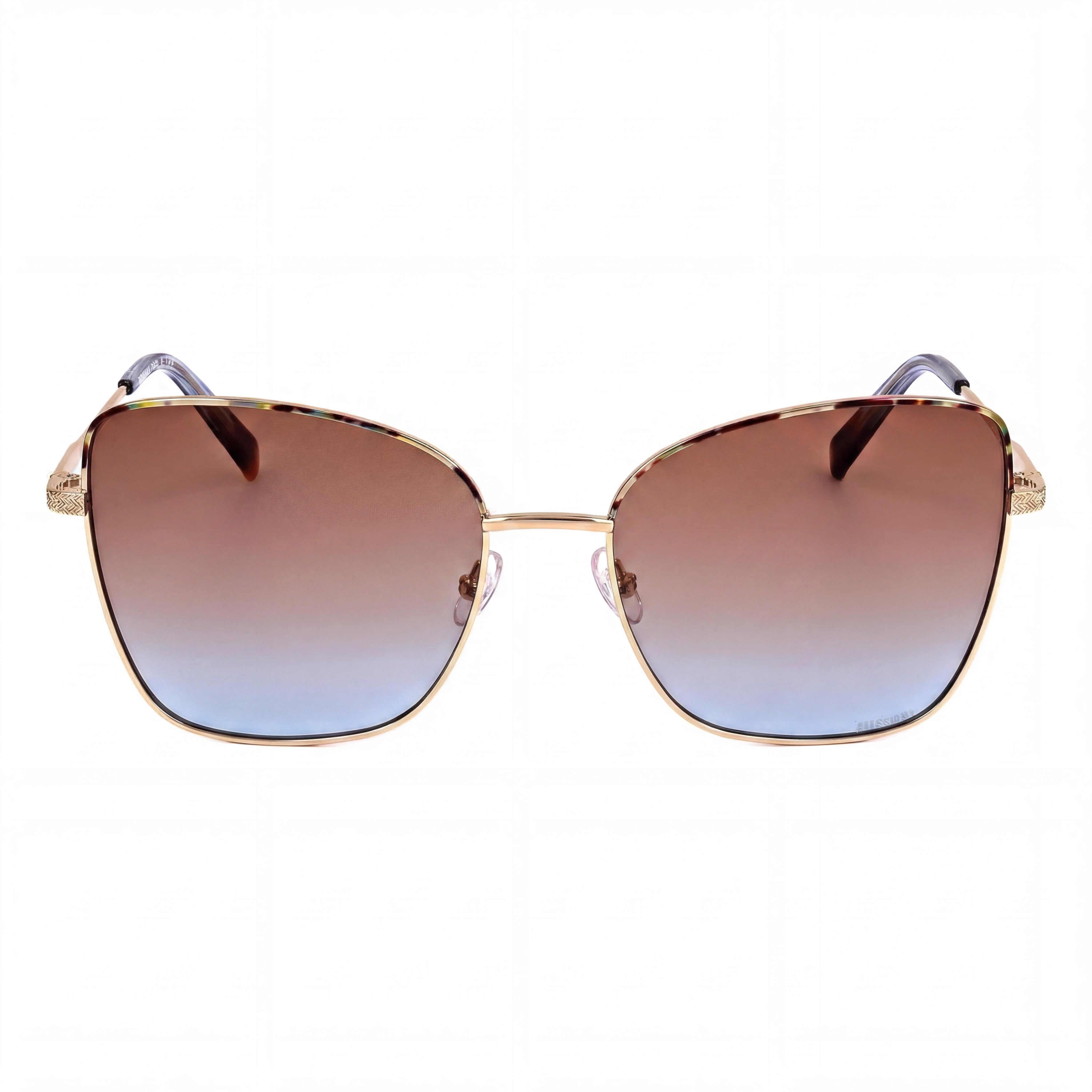 Missoni Classic Women's Grey Gold Metal Frame Sunglasses Dark Grey Shaded Lenses 59mm UV Protection, Photo 2