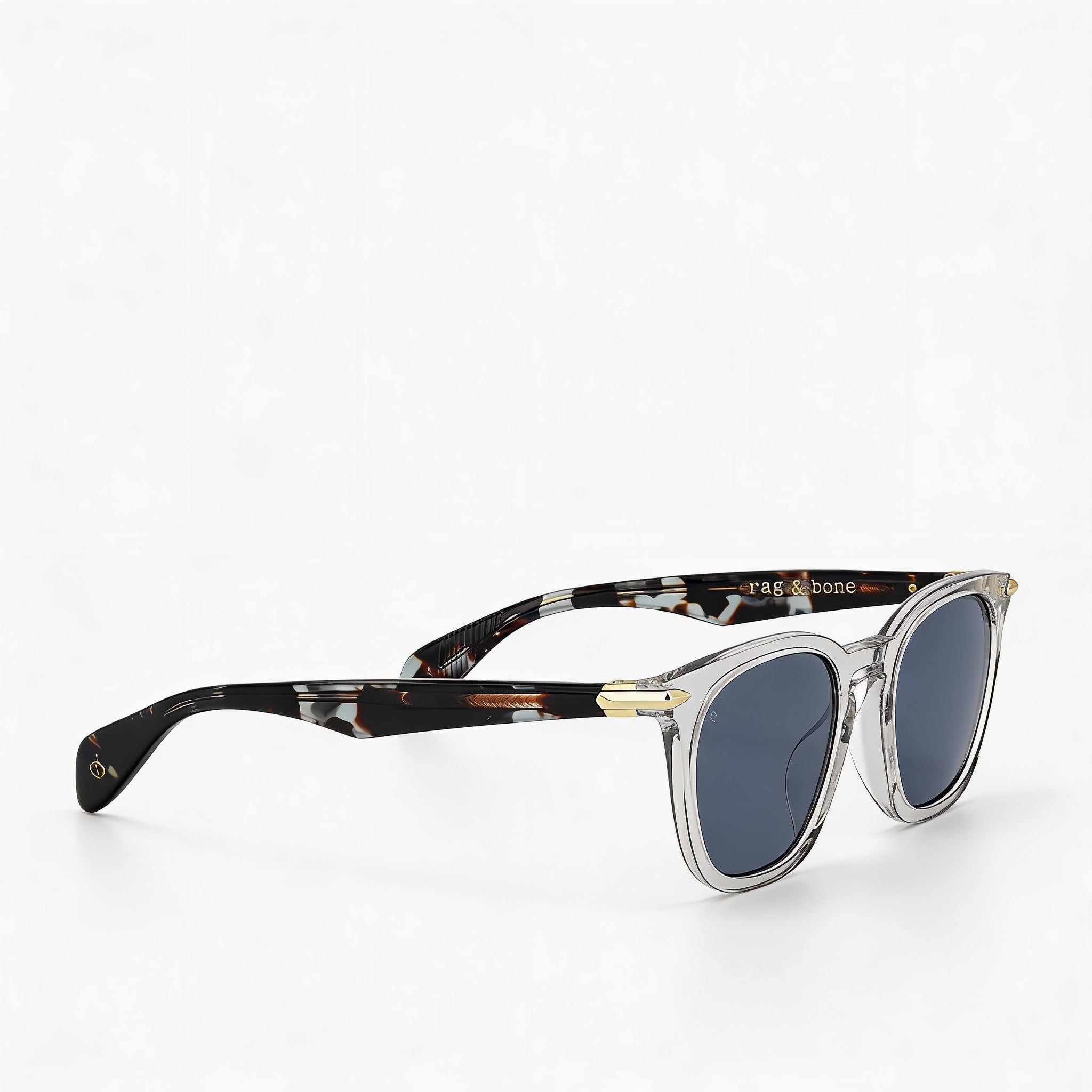Gafas de sol unisex Rag & Bone Rnb 5021/S de acetato, montura gris, lentes grises, no polarizadas, protección UV, 50 mm, Photo 3