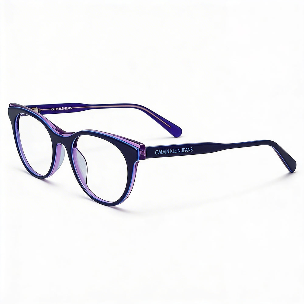 Gafas de sol unisex Calvin Klein Ckj19511 de acetato, polarizadas, color azul marino y morado, 51 mm