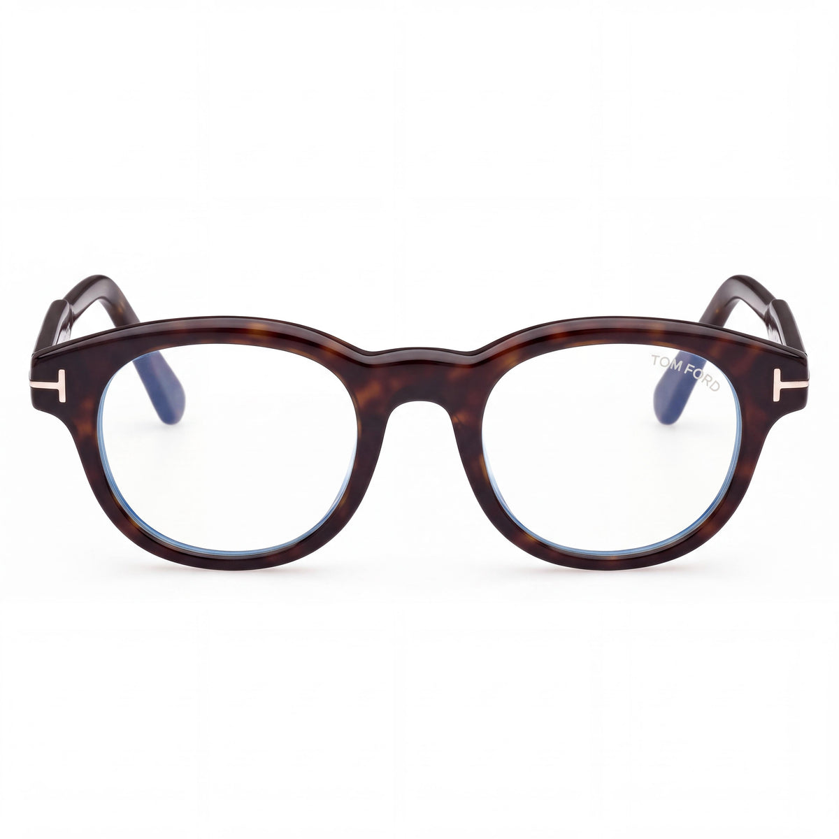 Tom Ford Ft6121-b Round Unisex Blue Filter Plastic Non- Eyeglasses Dark Havana 47-21-145, Photo 2