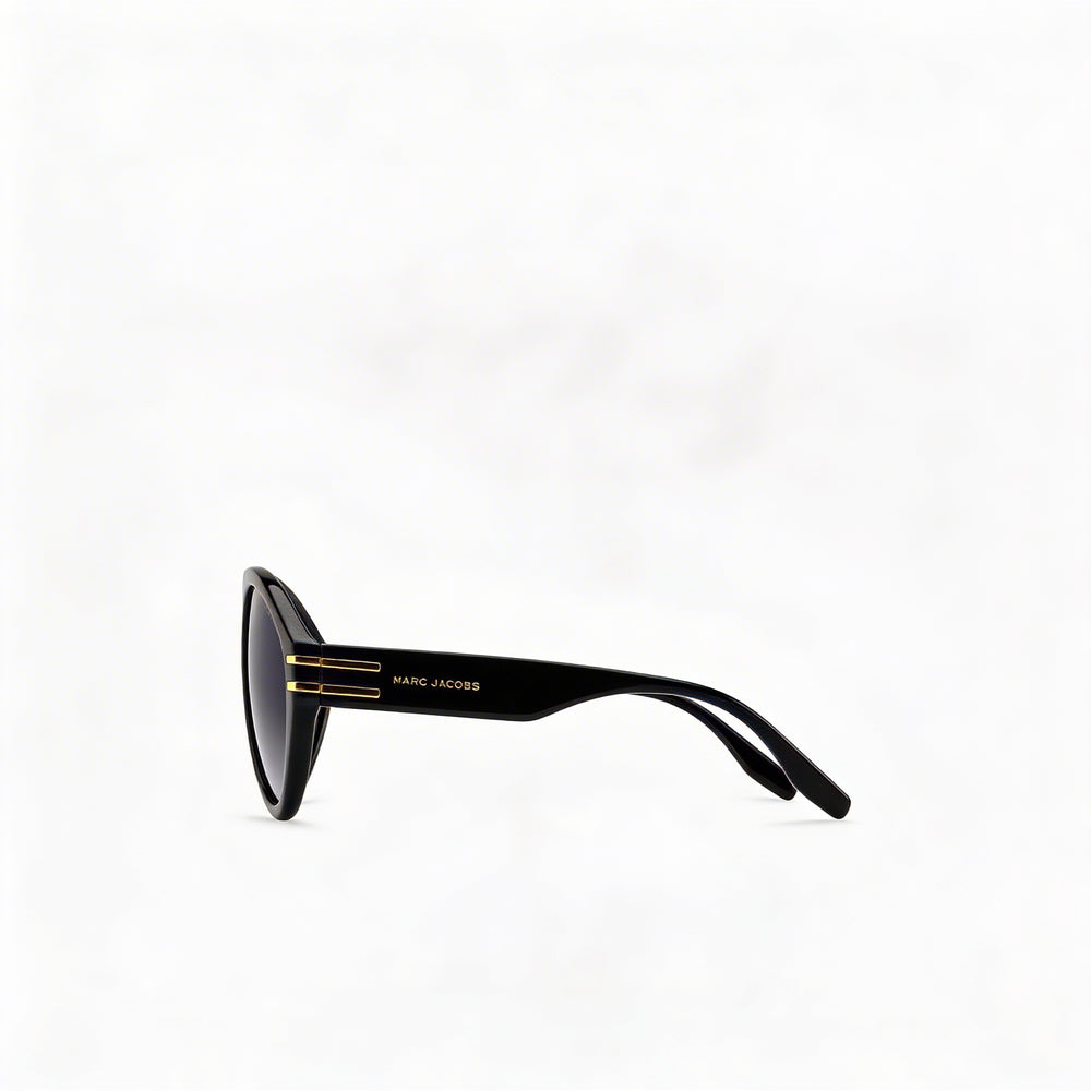 Marc Jacobs MARC 747/S Casual Unisex Acetate Frame Polycarbonate Lens Black Dark Grey Shaded Sunglasses 58mm