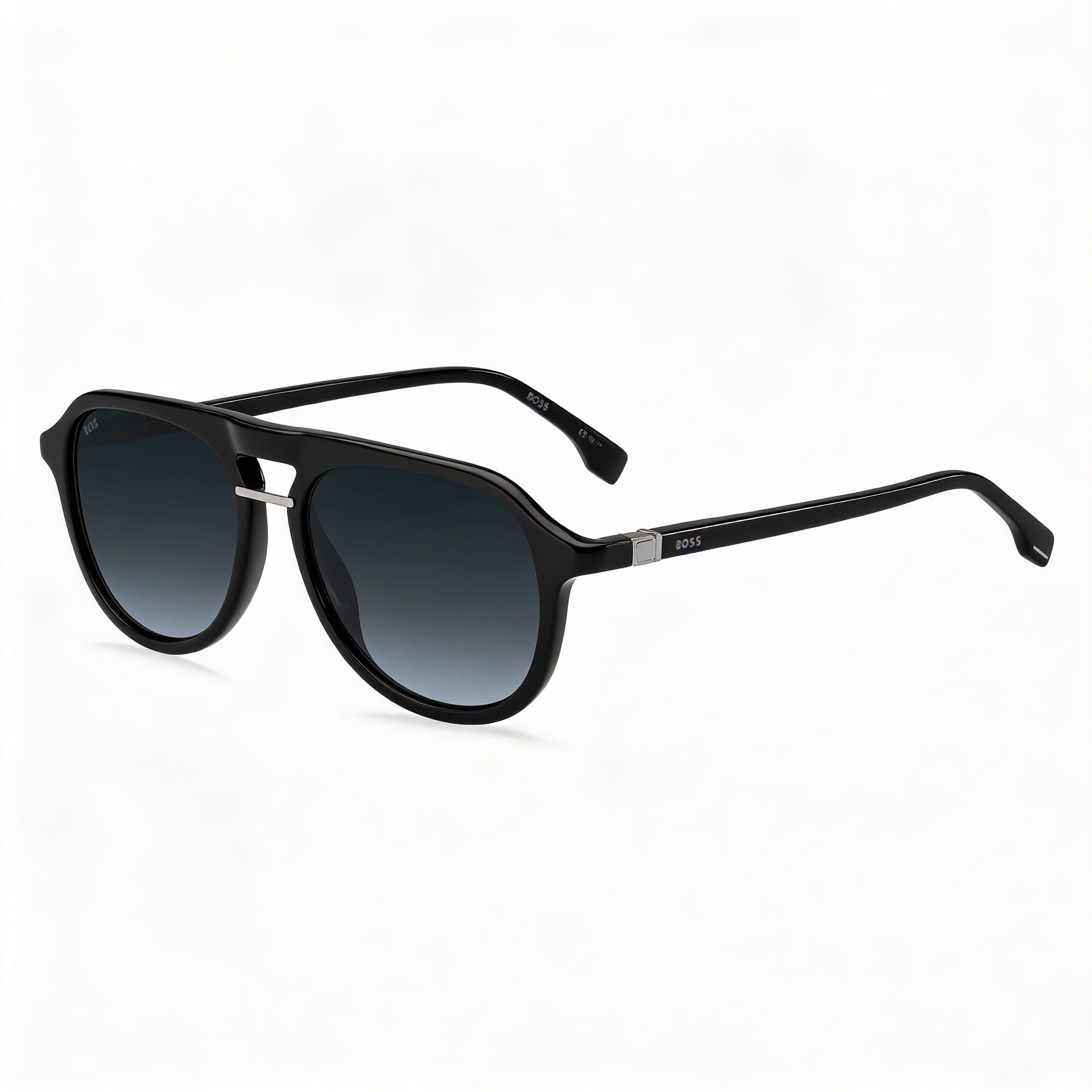 Hugo Boss Classic Unisex Black Acetate Frame Dark Grey Shaded UV Protected Lenses Sunglasses 54mm, Photo 3