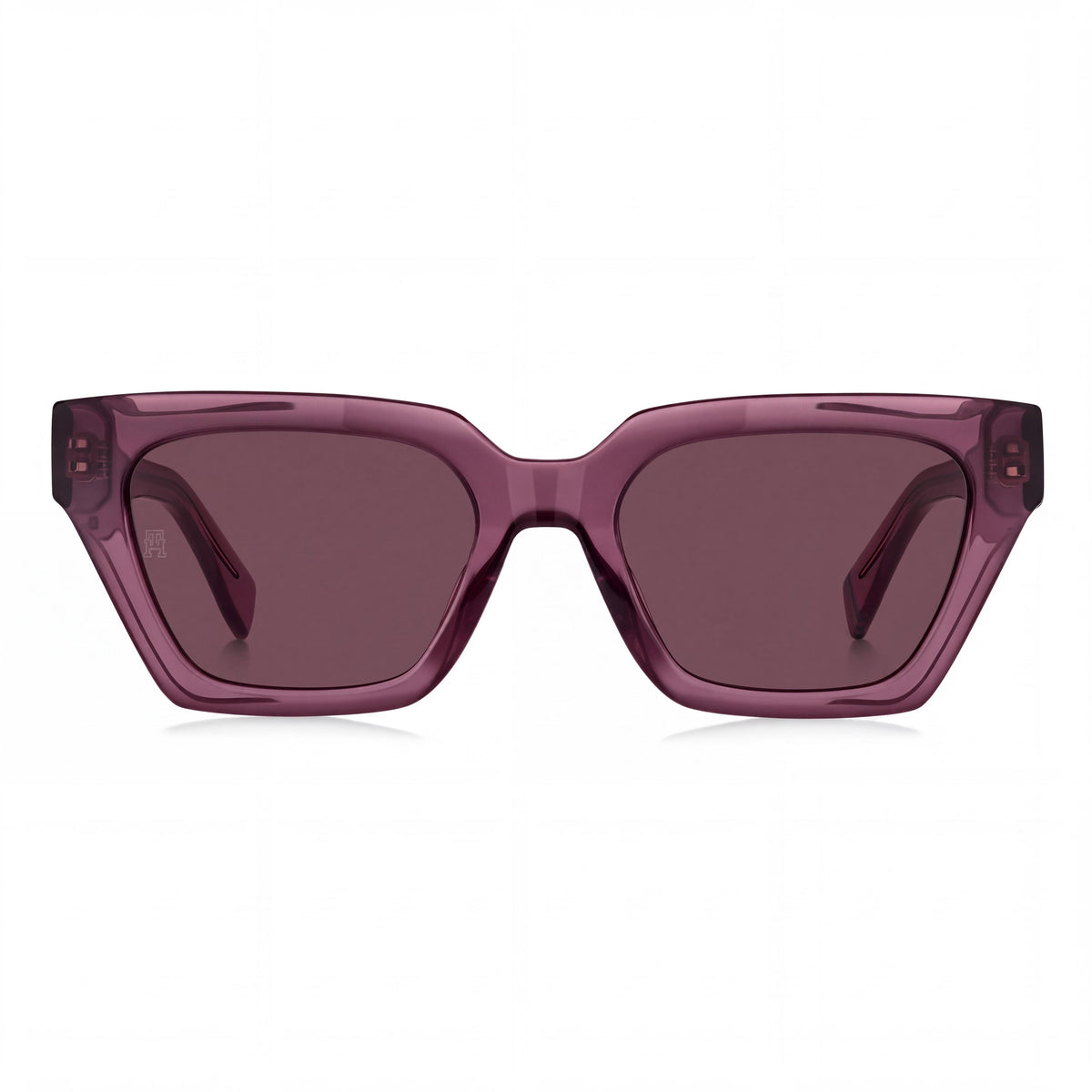 Gafas de sol informales Tommy Hilfiger para mujer con montura de acetato malva, lentes de policarbonato rosa, protección UV del 100 %, 52 mm, Photo 2