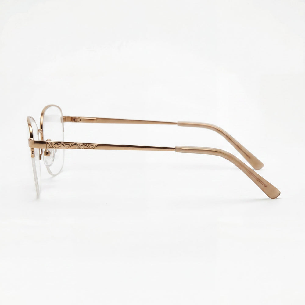 Adensco Ad 252 Men's Gold Metal Frame Eyeglasses with Clear Polycarbonate Lenses (51-17-135 mm)