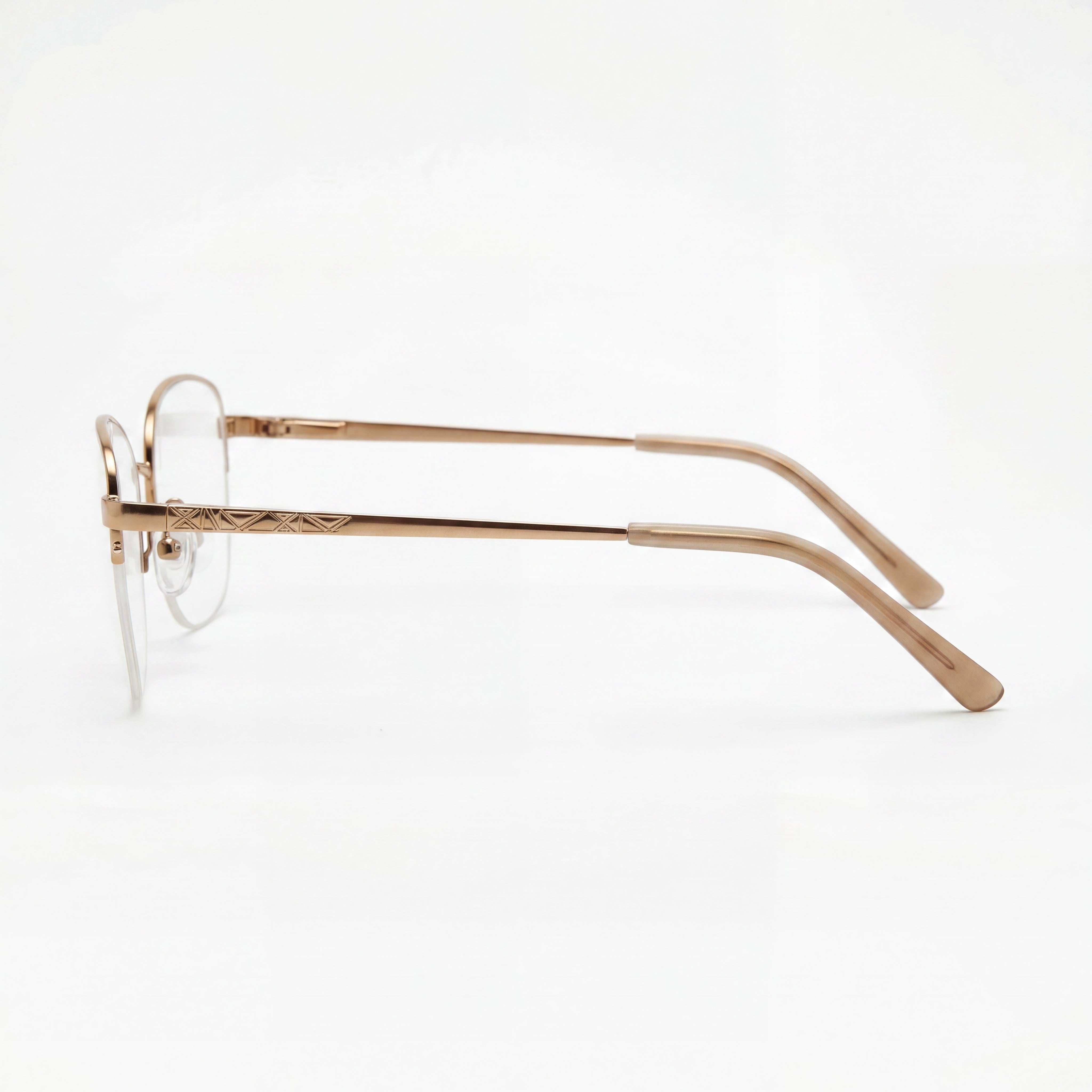 Adensco Ad 252 Men's Gold Metal Frame Eyeglasses with Clear Polycarbonate Lenses (51-17-135 mm), Photo 3