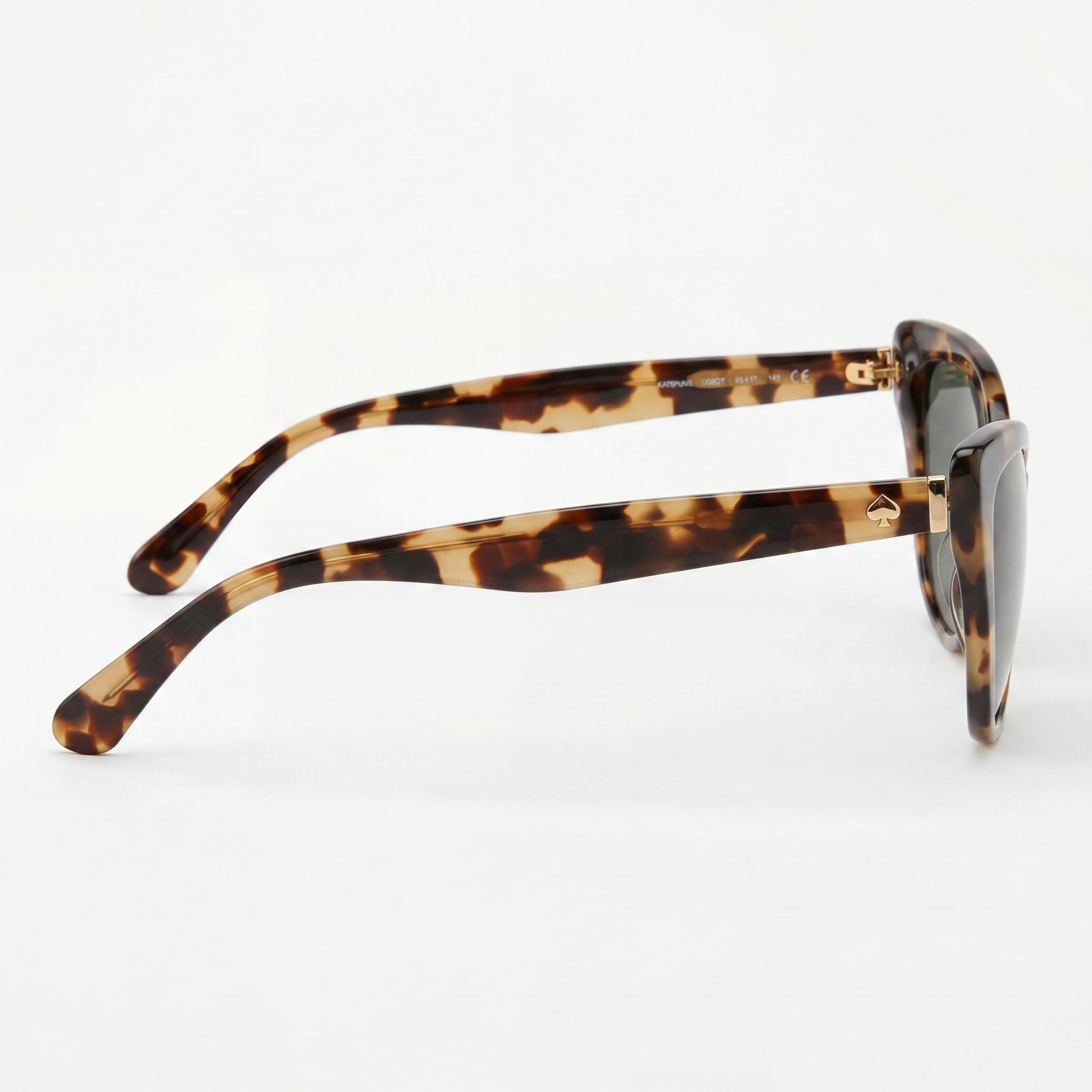 kate spade new york Karina/S Women's UV Protection Plastic Sunglasses, Dark Havana Green Frame, Havana Lens, 56mm, Photo 3