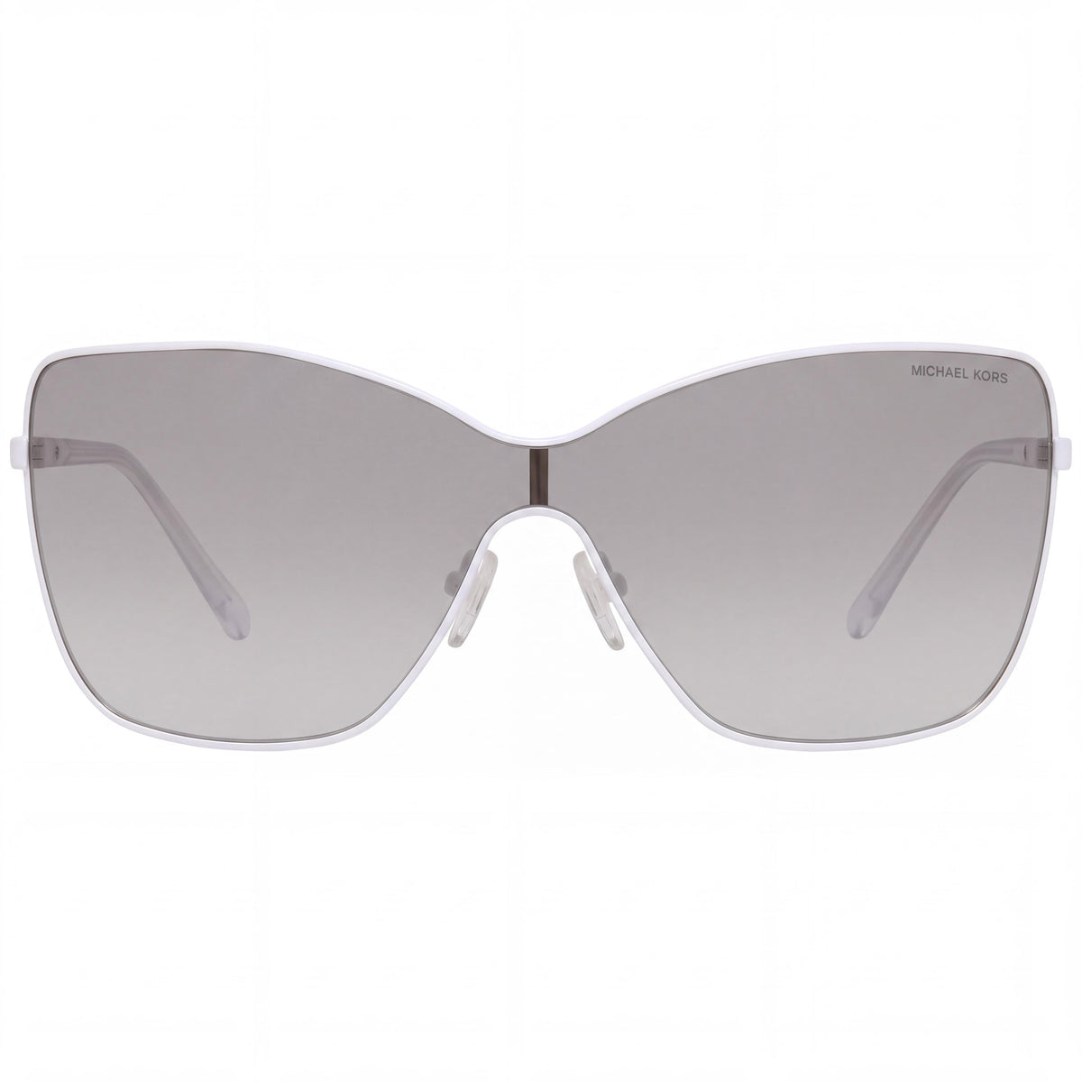 Michael Kors MK1097 Gafas de sol clásicas de metal para mujer, no polarizadas, plateadas con acabado espejo, protección UV, 43 mm, Photo 2