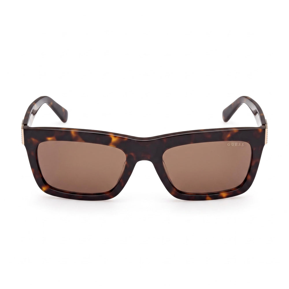 GUESS Gu00212 Unisex Dark Havana Plastic Frame Brown UV 400 Non-Polarized Sunglasses, Lens Width 55mm