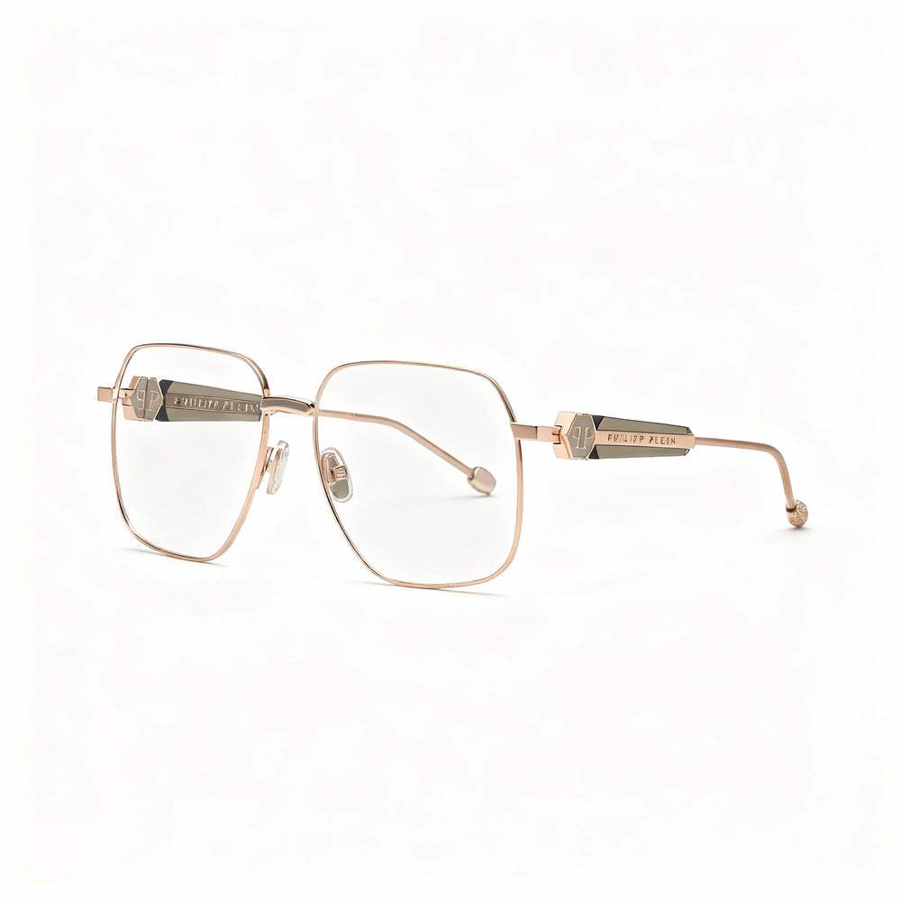 Gafas de sol Philipp Plein Vpp126s para mujer, de acero inoxidable, color cobre y dorado, con lentes de 57 mm, puente de 16 mm y patillas de 140 mm.