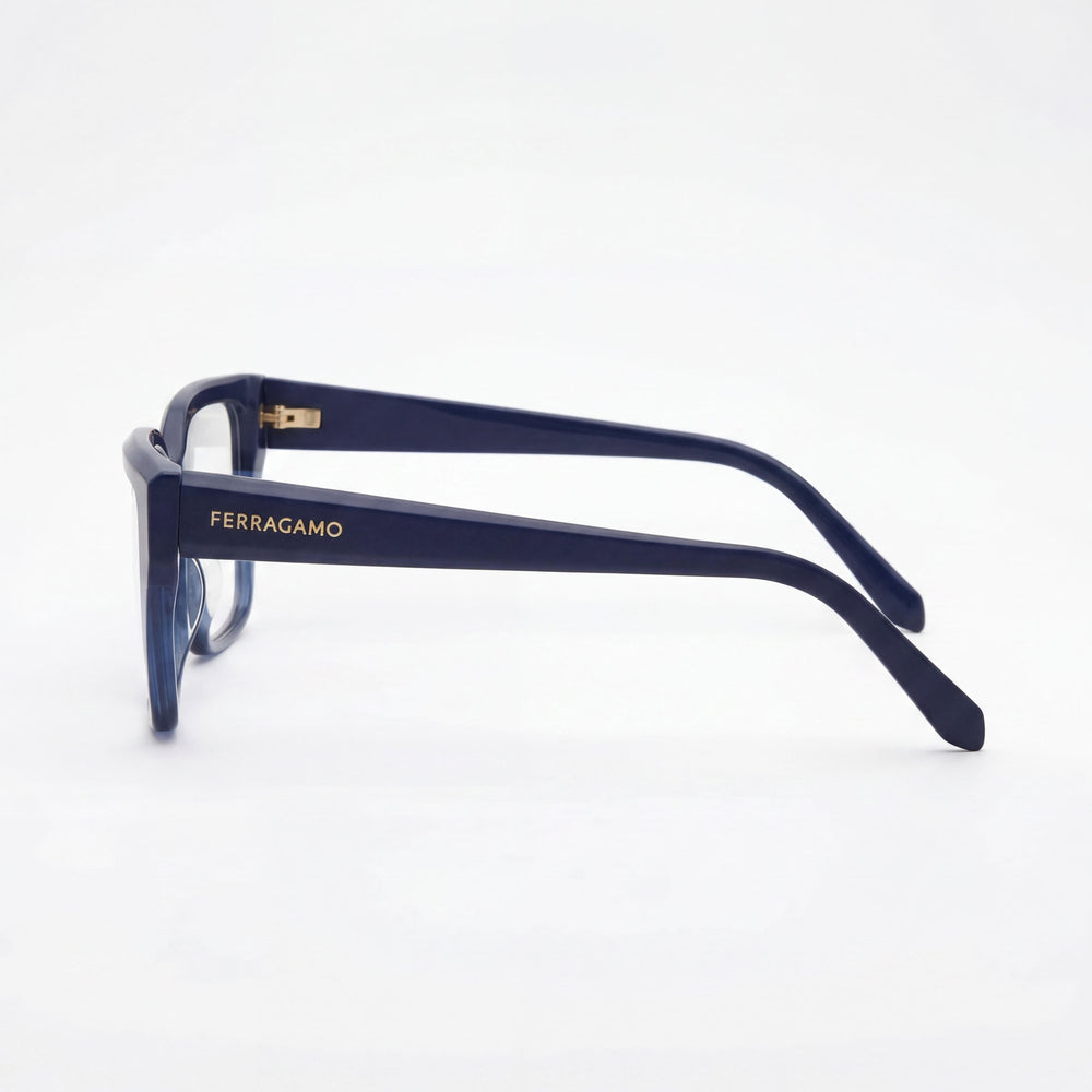 Salvatore Ferragamo Men's Sf2971 Multicoloured Acetate Frame Non-Polarised Blue Lenses 53mm Eyeglasses