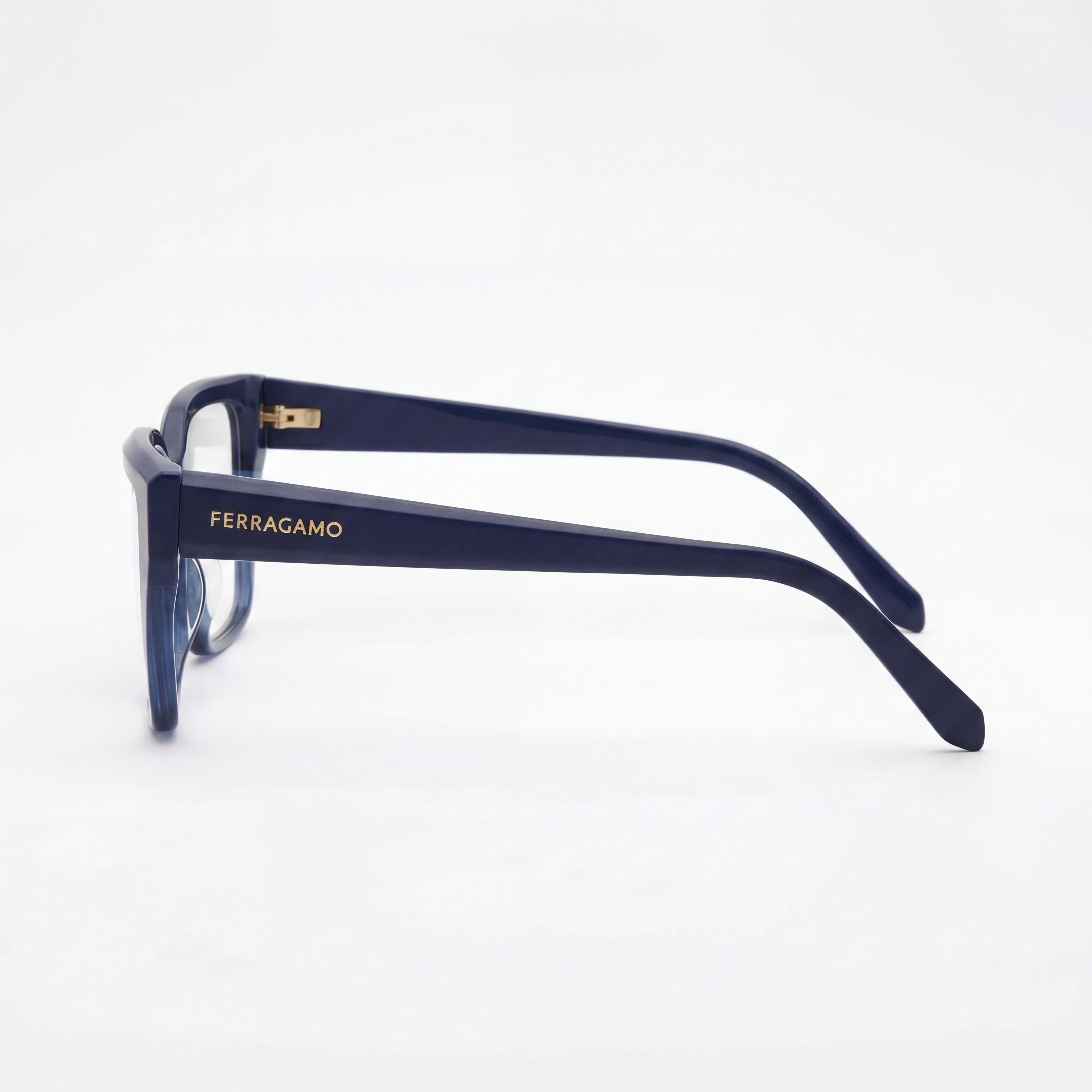Gafas Salvatore Ferragamo para hombre Sf2971, montura de acetato multicolor, lentes azules no polarizadas de 53 mm, Photo 2