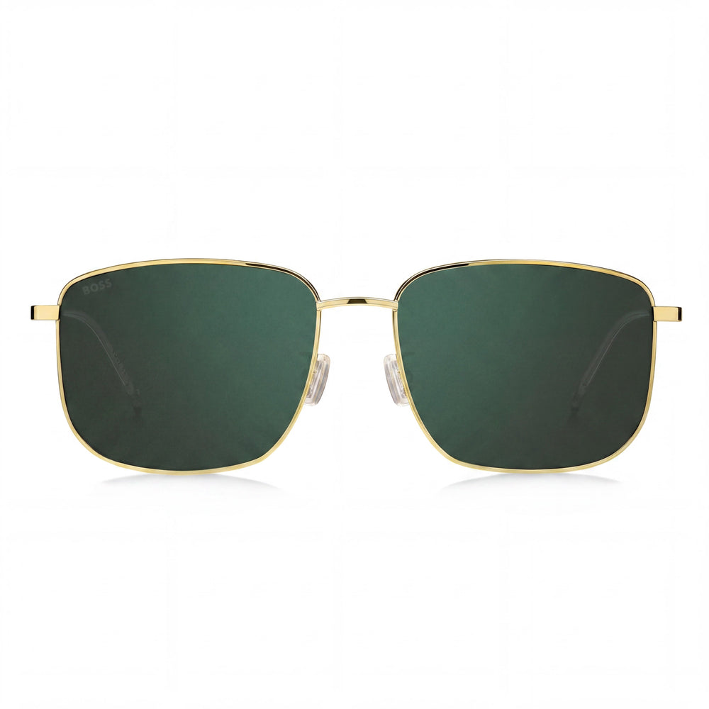 Hugo Boss Boss 1619/F/S Rectangular Women's Stainless Steel Gold Green UV Protected Non-Polarized Sunglasses 58-17-145