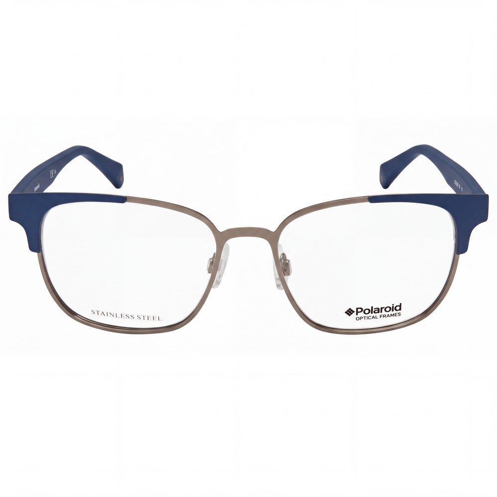 Polaroid PLDD342 Unisex Square Plastic Silver Frame Non- Clear Lens Eyeglasses 54mm