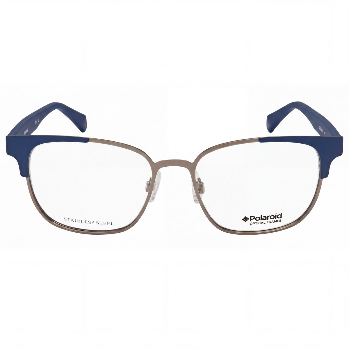 Gafas graduadas Polaroid Pldd342 unisex de montura cuadrada de plástico plateado, lente no transparente, 54 mm, Photo 2