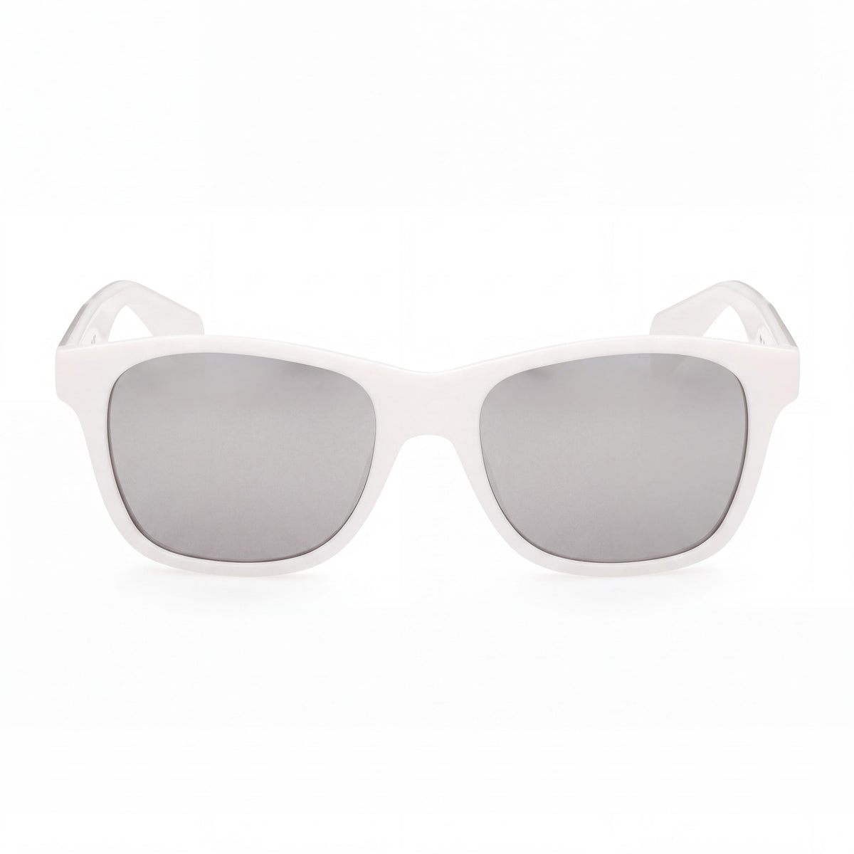 Gafas de sol adidas Originals Modern unisex con montura metálica en color blanco humo y lentes de espejo gris oscuro, protección UV, 54 mm, Photo 2