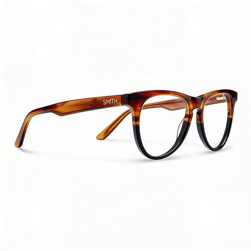 SMITH Lynden Gafas de plástico para hombre Negro Havana 49-17-135 | Micas de demostración transparentes, aptas para prescripción