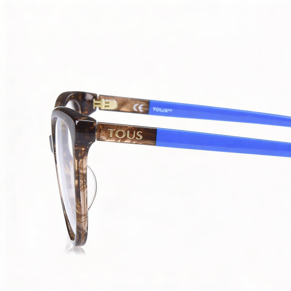 TOUS Classic Brown Fantasy Acetate Eyeglasses with 51mm Lens Width, 17mm Bridge, 135mm Temple Length