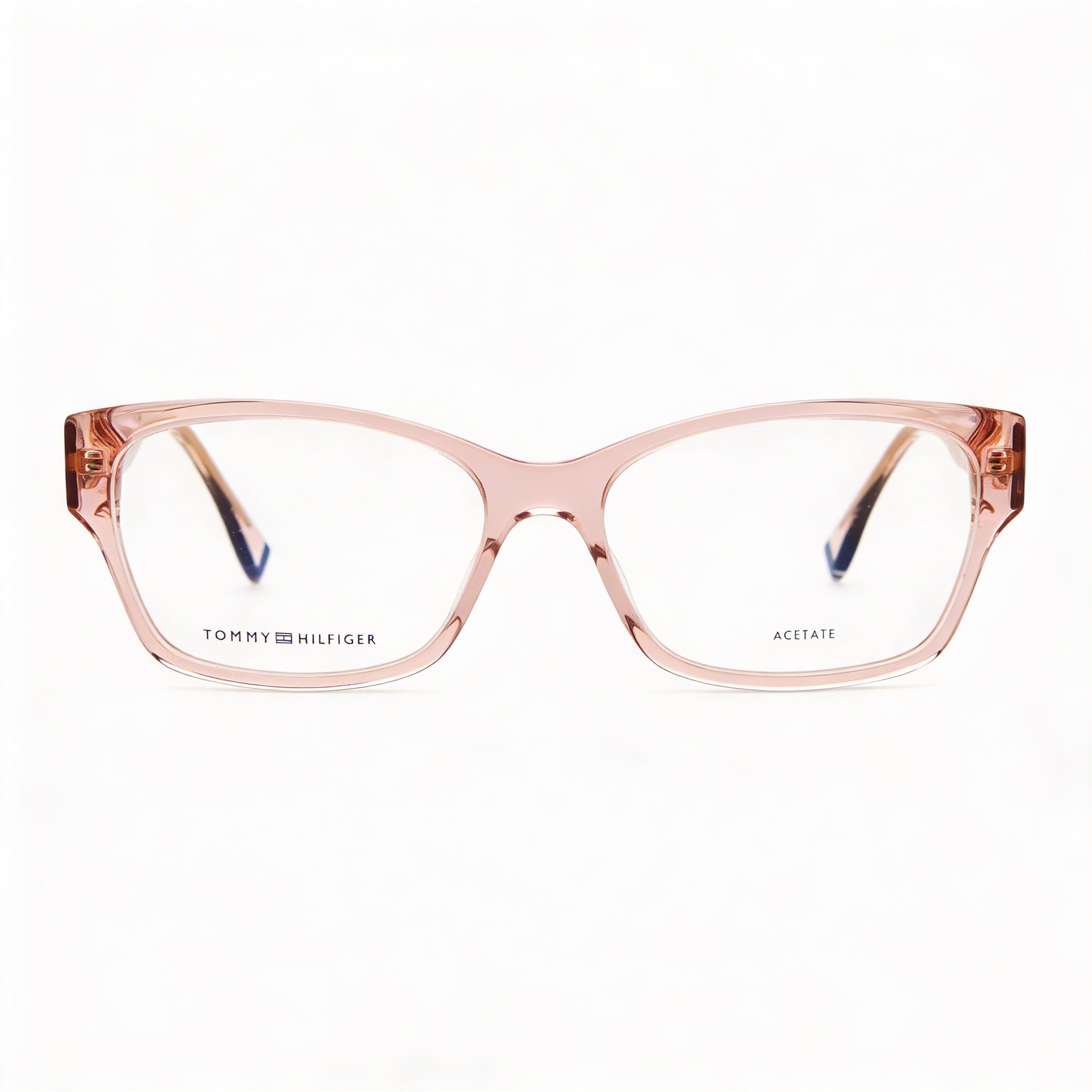 Tommy Hilfiger Th 2055 Gafas Casuales para Mujer, Montura de Acetato Rosa, Lentes Transparentes de Policarbonato, 54mm, Photo 2
