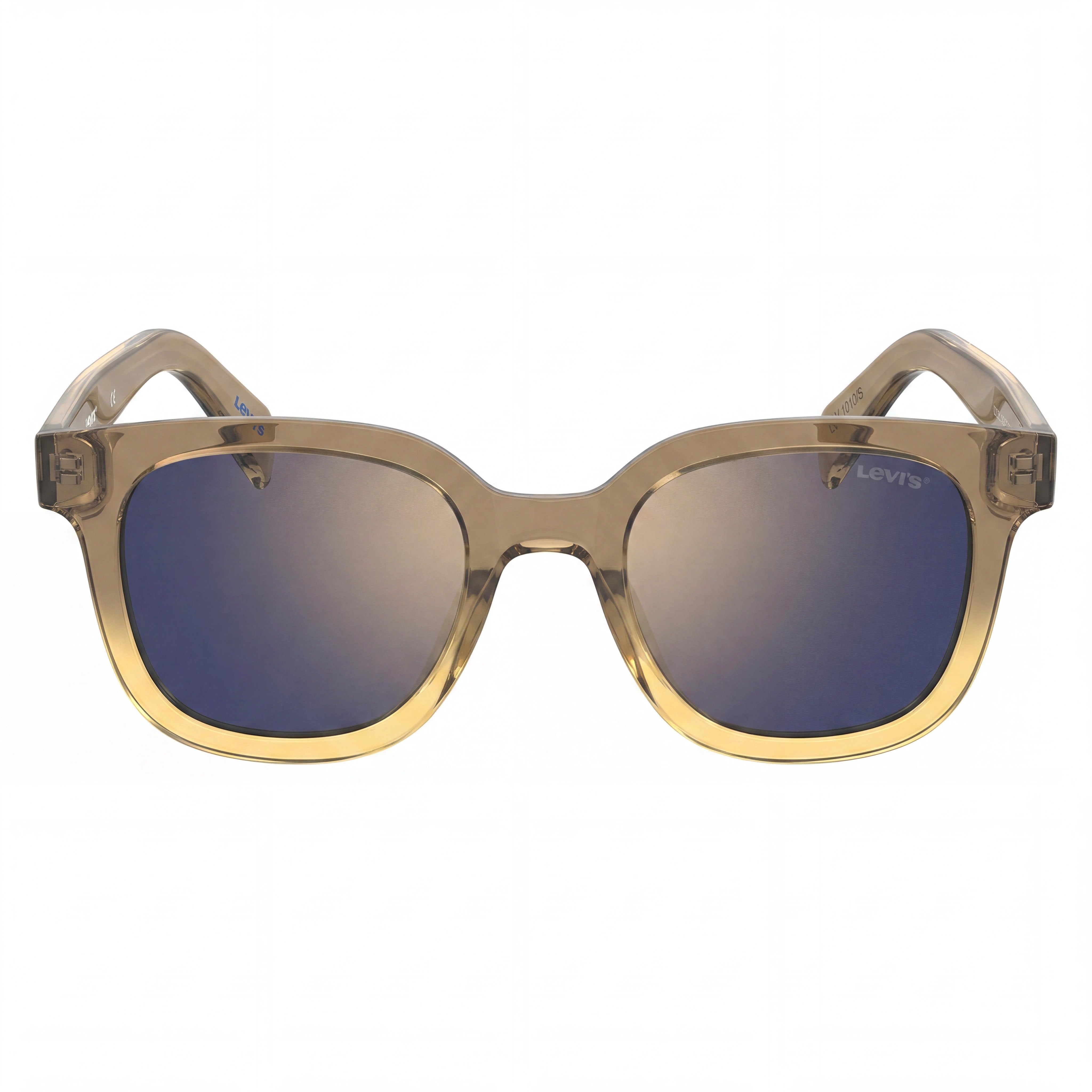 Levi's Lv 1010/S Unisex Marrón Plastic Gold Mirrored Non-Polarized UV Protection Sunglasses 48-21-145, Photo 2