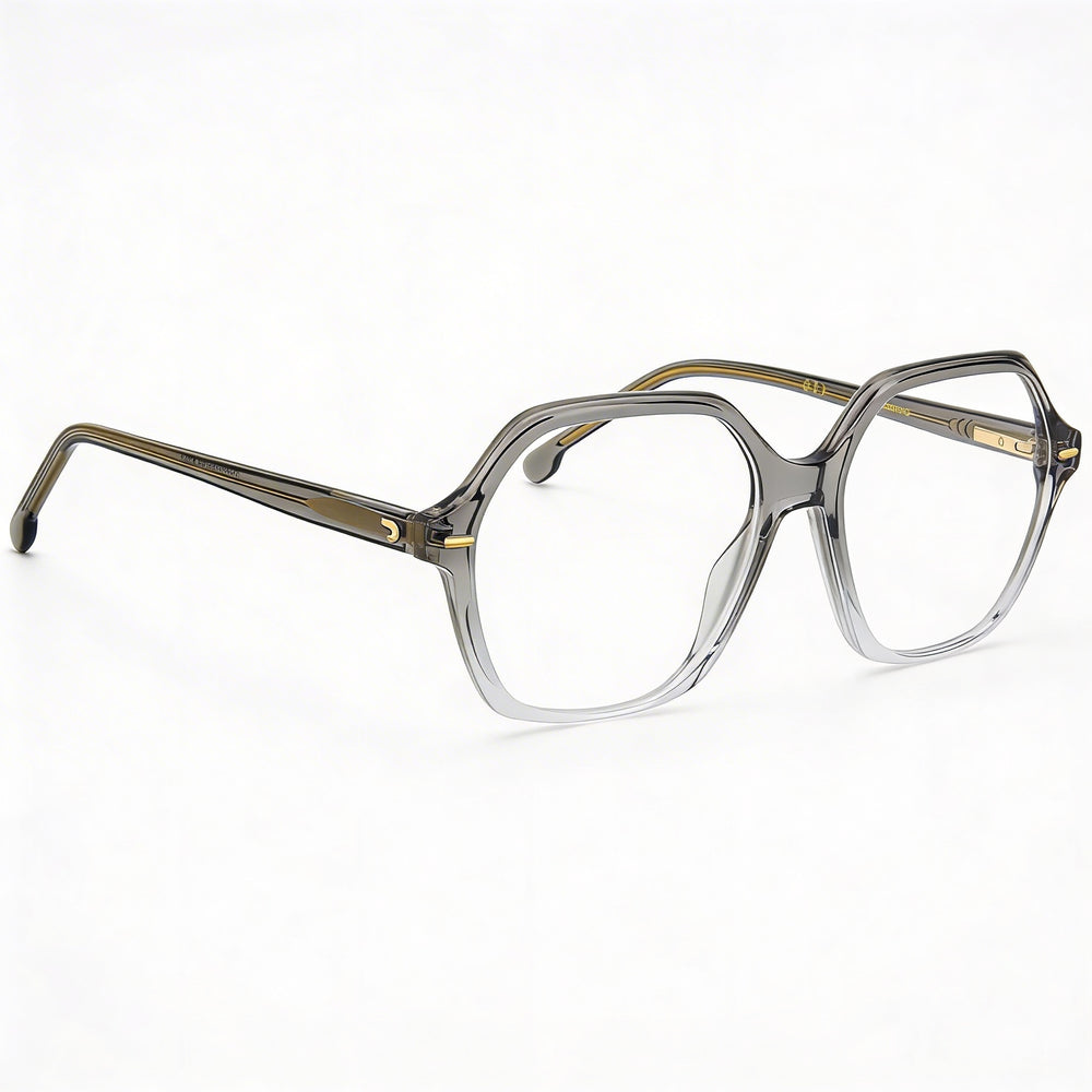 Gafas Carrera Casual para mujer con montura de acetato con cristales en gris degradado, lentes de 54 mm, puente de 16 mm y patillas de 140 mm.