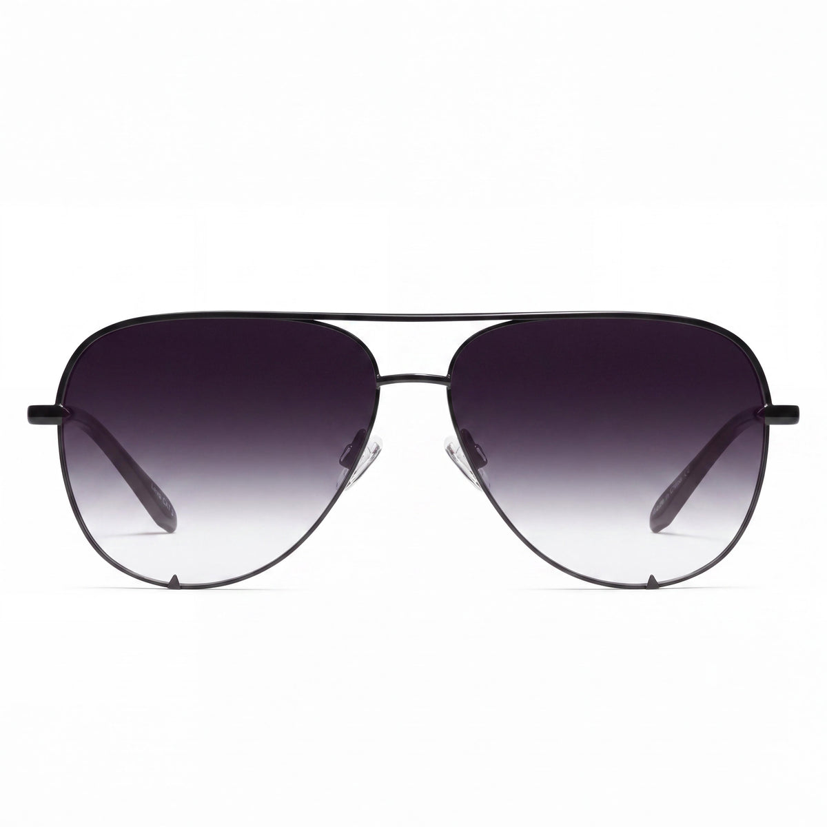 QUAY AUSTRALIA High Key Mini Quay X Desi Unisex Metal Sunglasses, Mirrored Non-Polarized UV Protection, Black Fade/Smoke Fade, Standard, Photo 2