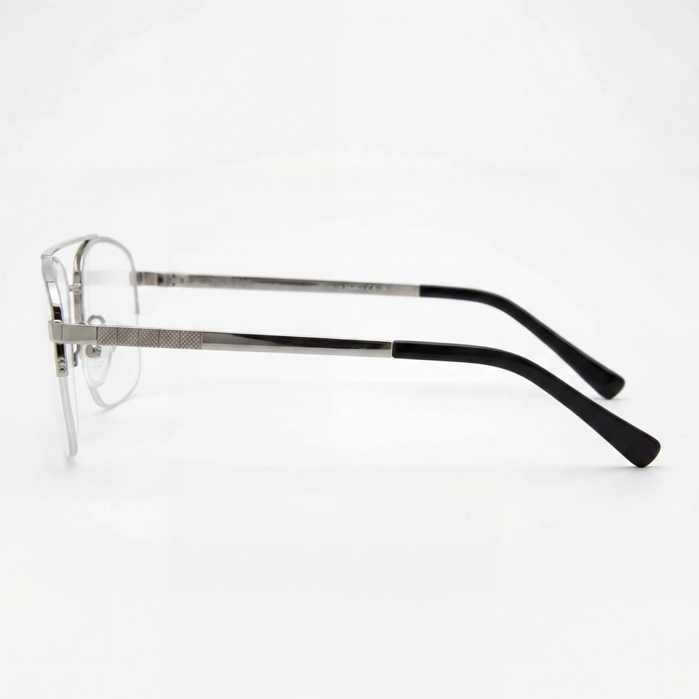 Gafas Elasta de Metal Rutenio con Lentes Demostración Adaptables a la Luz para Hombre 56-17-145
