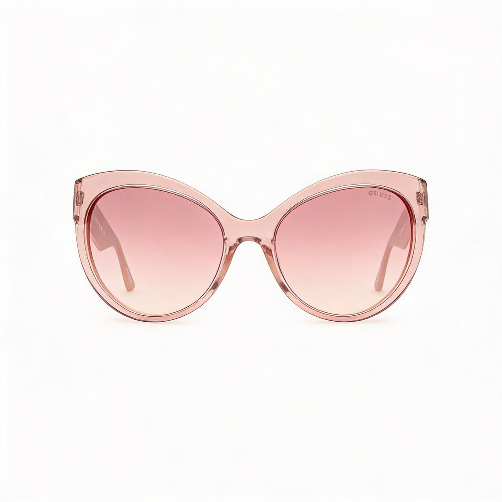 GUESS Women's Juliette Butterfly Plastic Sunglasses Beige Brown Lens 100% UV Protection 61mm