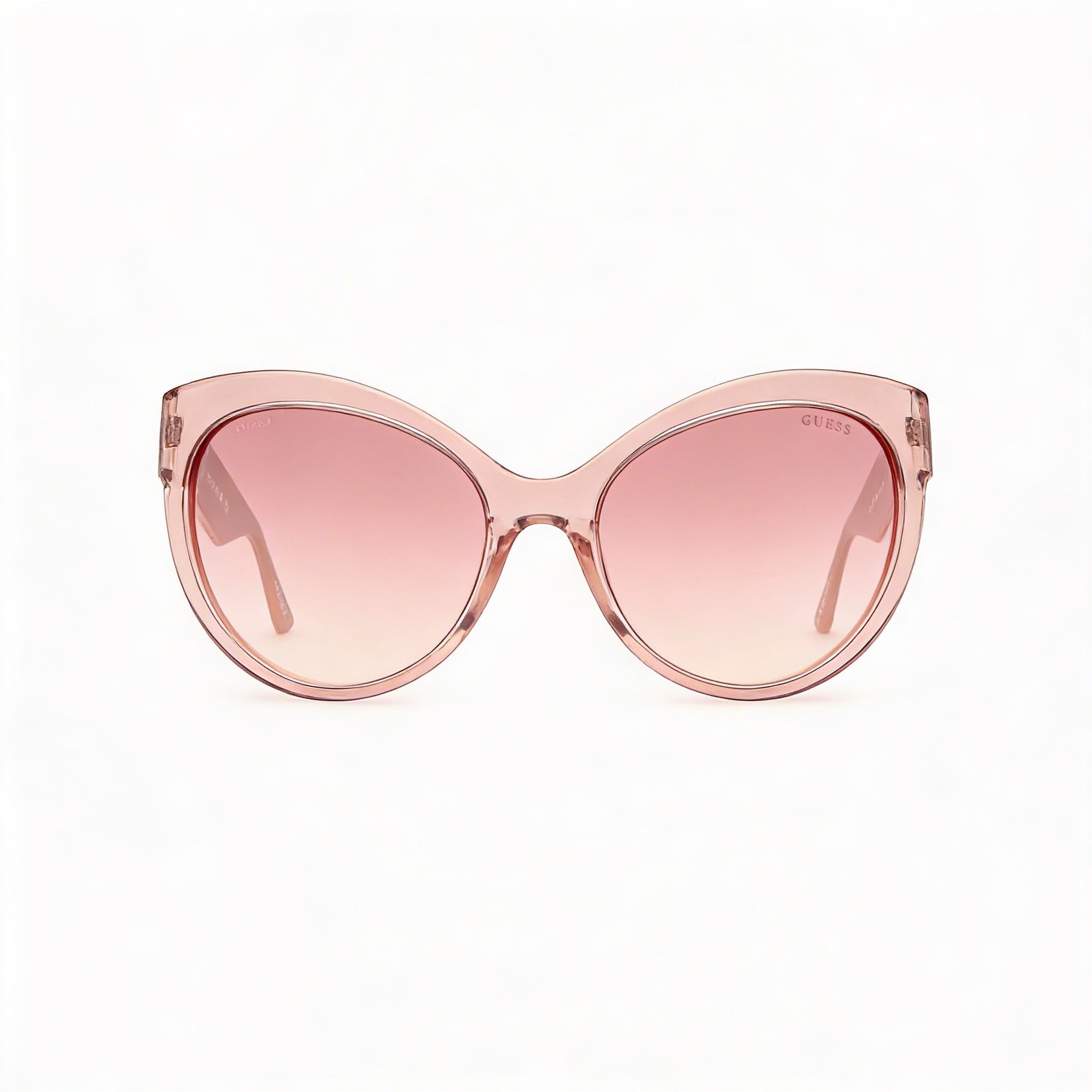 GUESS Gafas de sol de plástico Juliette Butterfly para mujer, lente marrón beige, 100 % protección UV, 61 mm, Photo 2