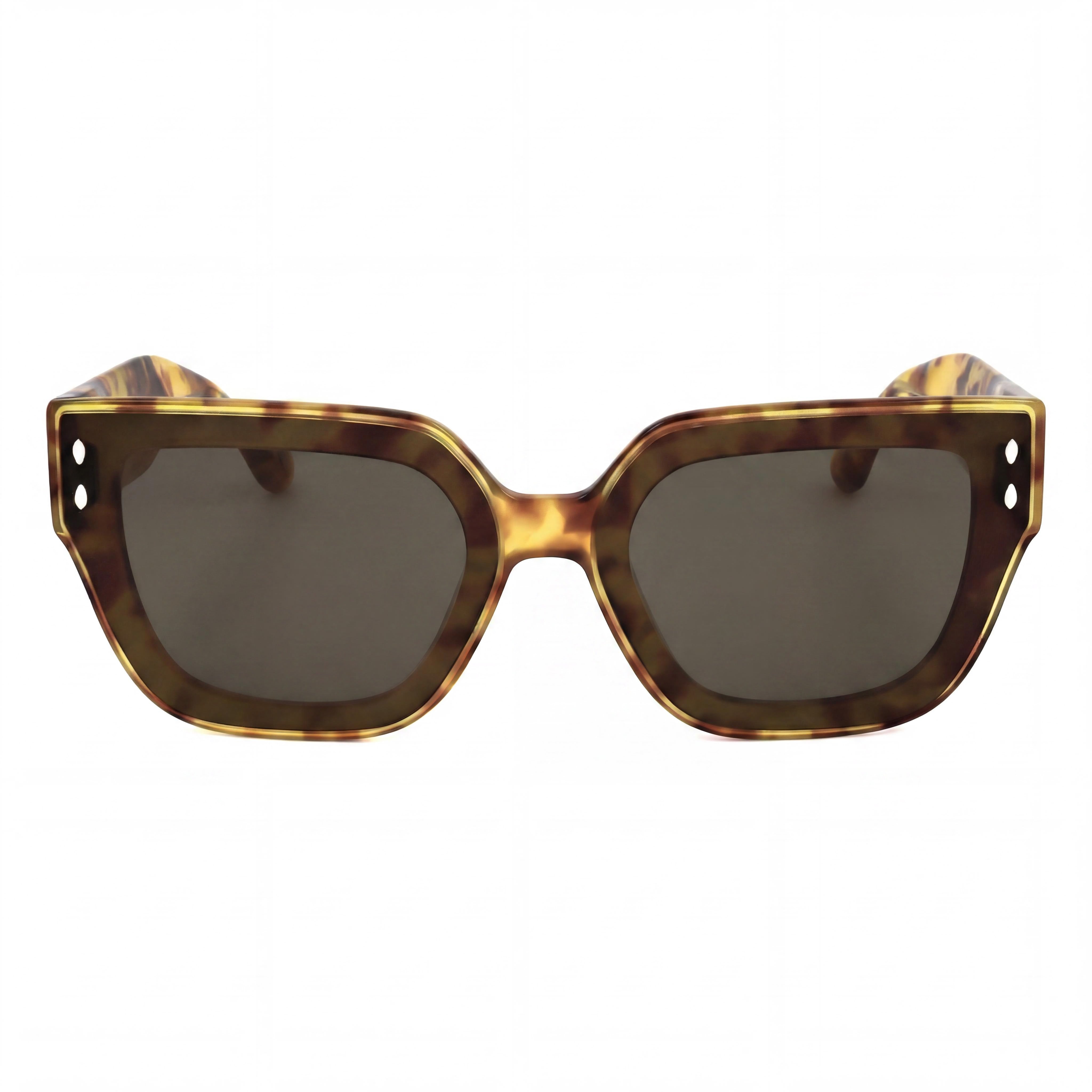 Isabel Marant Casual Women's Havana Honey Acetate Frame Green Polycarbonate Lens Sunglasses 65-13-145mm, Photo 2
