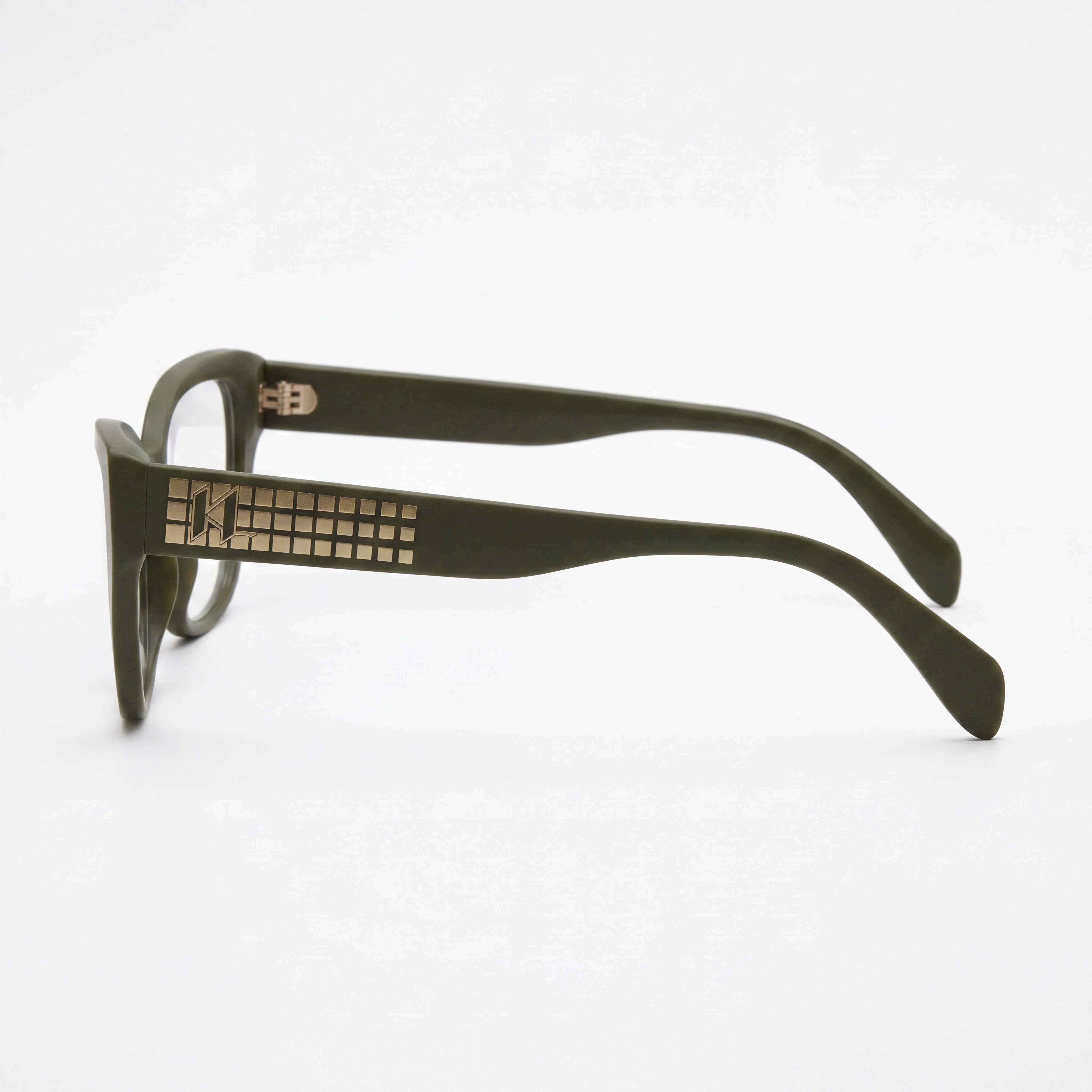 KARL LAGERFELD Modern Collection Women's Eyewear, Khaki Frame, Khaki Polycarbonate Non-Polarised Lenses, 53mm Size, Photo 3