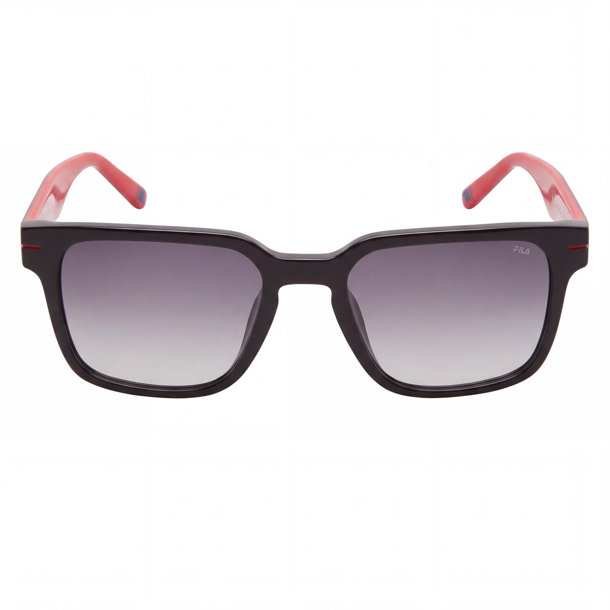 FILA Casual Men's Shiny Black Acetate Frame Sunglasses with Smoke Gradient Lenses 53mm, Photo 2