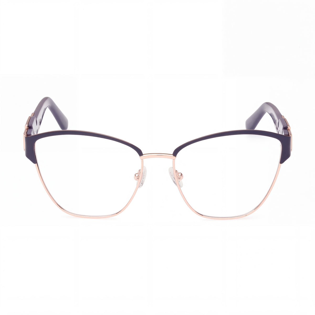 Gafas ópticas para mujer GUESS BROWLINE, montura multicolor, lentes transparentes, ancho de lente 140 mm, Photo 2