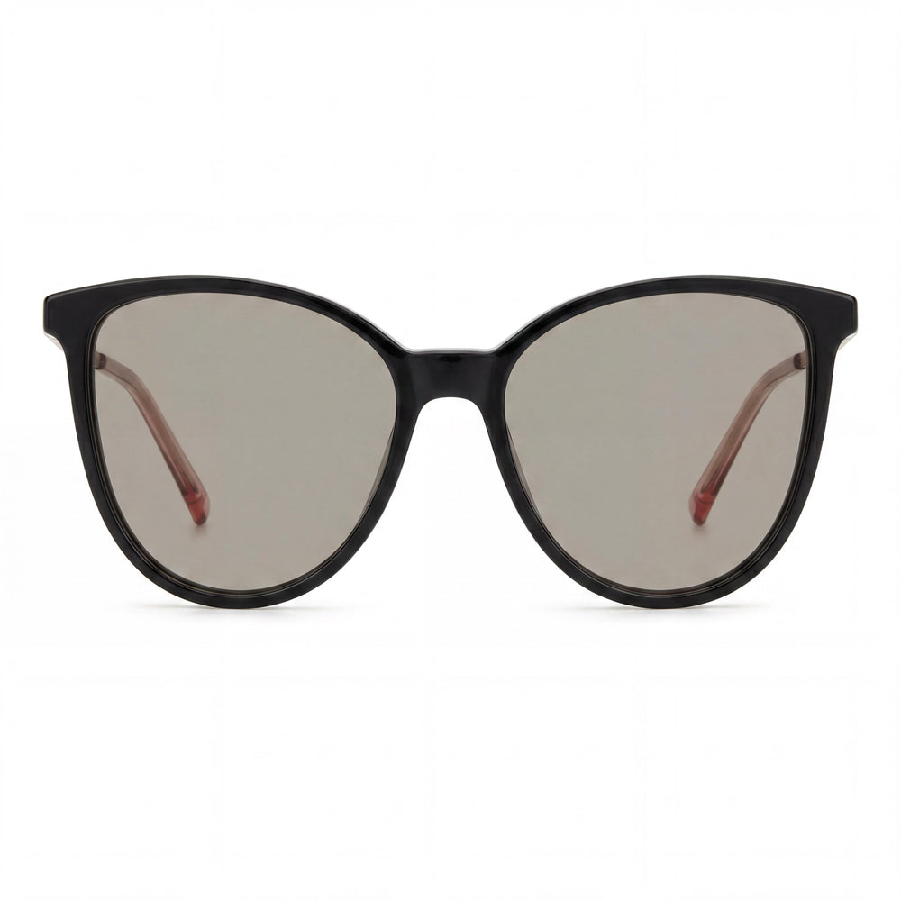 Gafas de acetato negro M Missoni Color Line para mujer, estilo ojo de gato, 53 mm