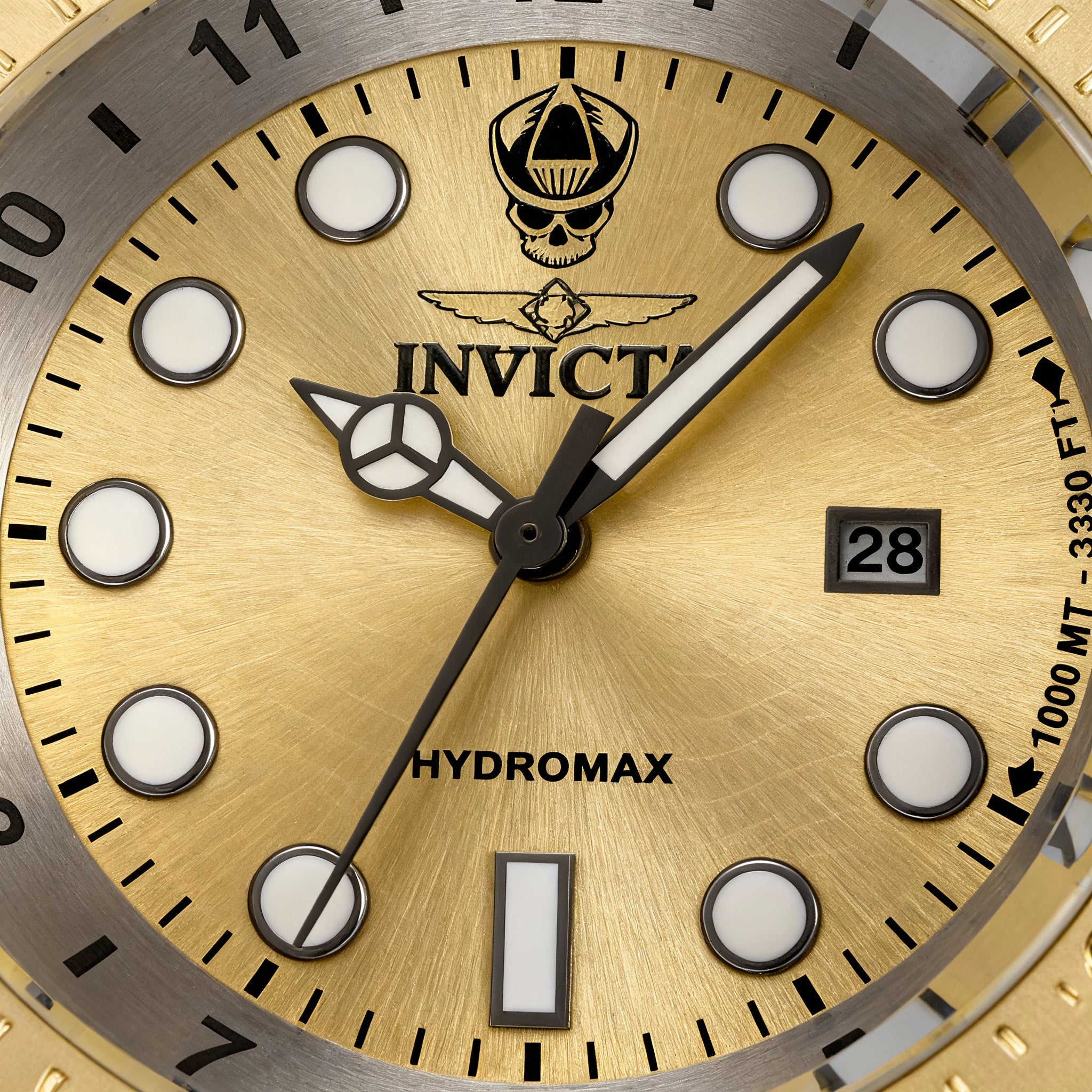 Invicta Hydromax 44746 Unisex Silver & Gold Stainless Steel Quartz Movement Watch 52mm Water Resistant, Photo 3