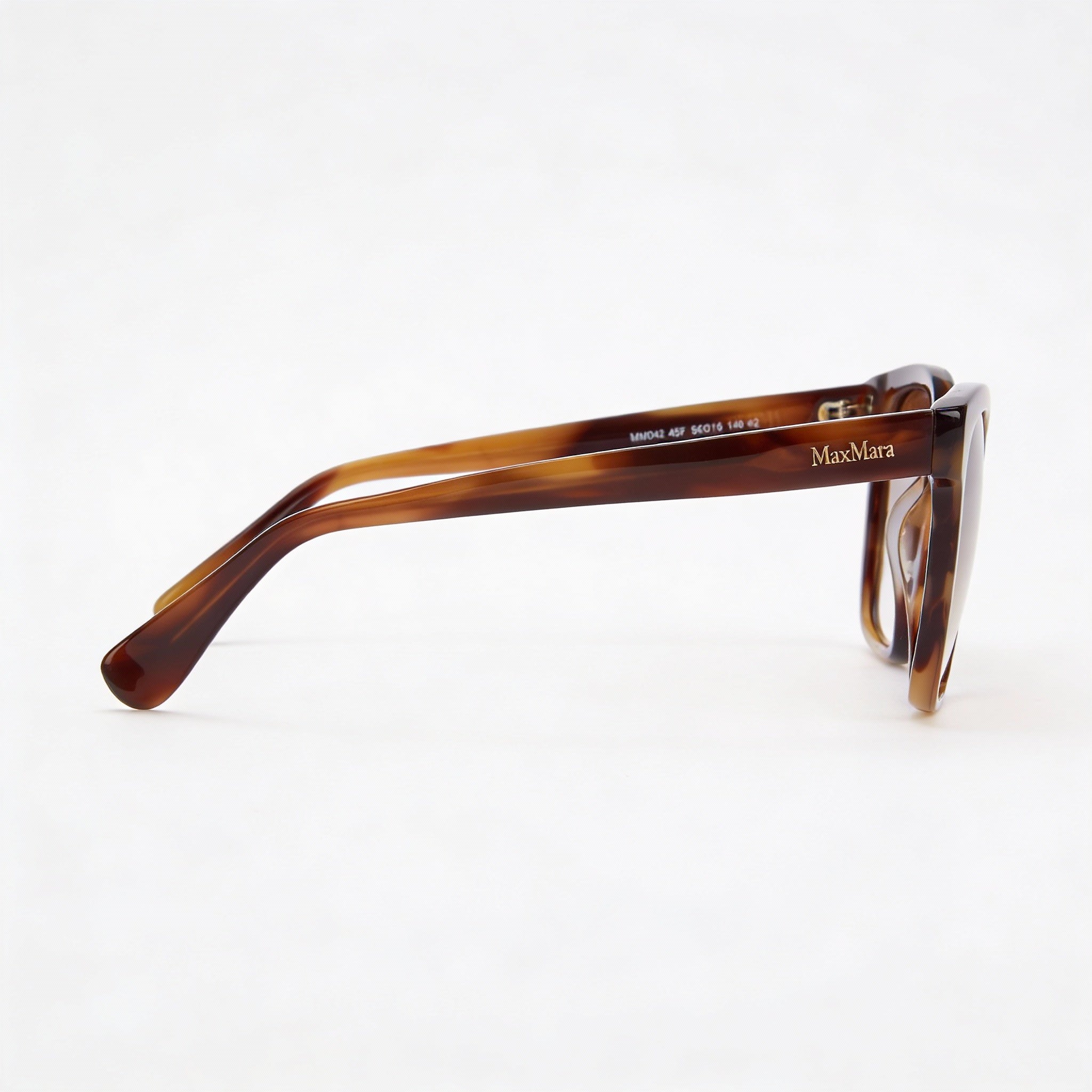 Gafas de sol MaxMara Casual para mujer, montura de acetato marrón oscuro brillante con lentes grises, ancho de lente: 56 mm, puente: 16 mm, patilla: 140 mm, Photo 3