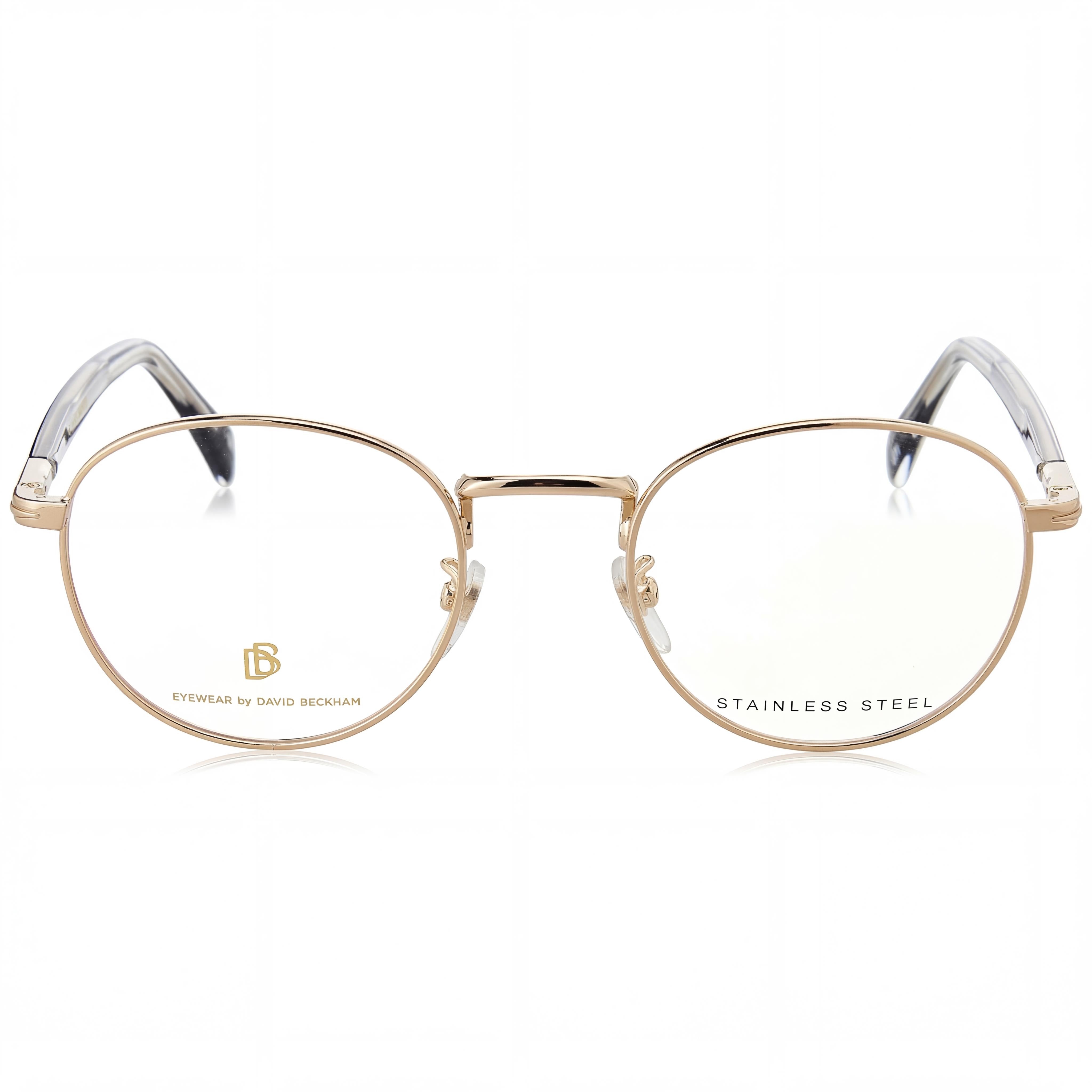 David Beckham Db 1127 Modern Men's Alloy Steel Gold Black Optical Glasses with Polycarbonate Lenses 51mm, Photo 1