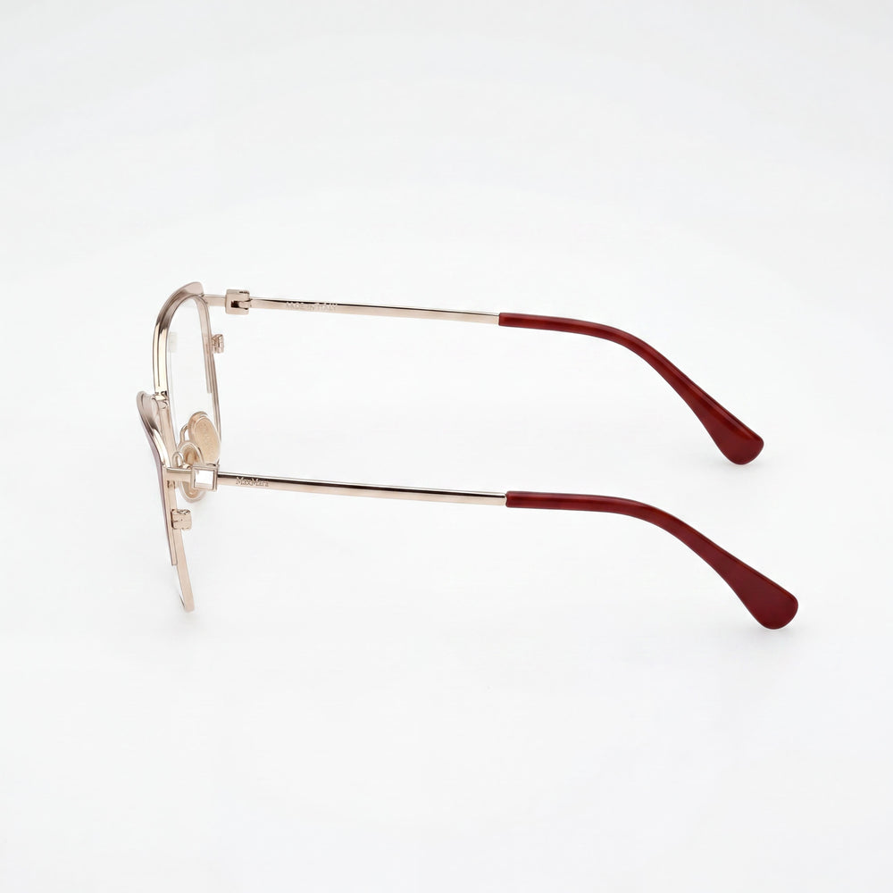 MaxMara Modern Women's Eyeglass Frames, Havana Brown Gold Metal Frame, Lens Width 55mm