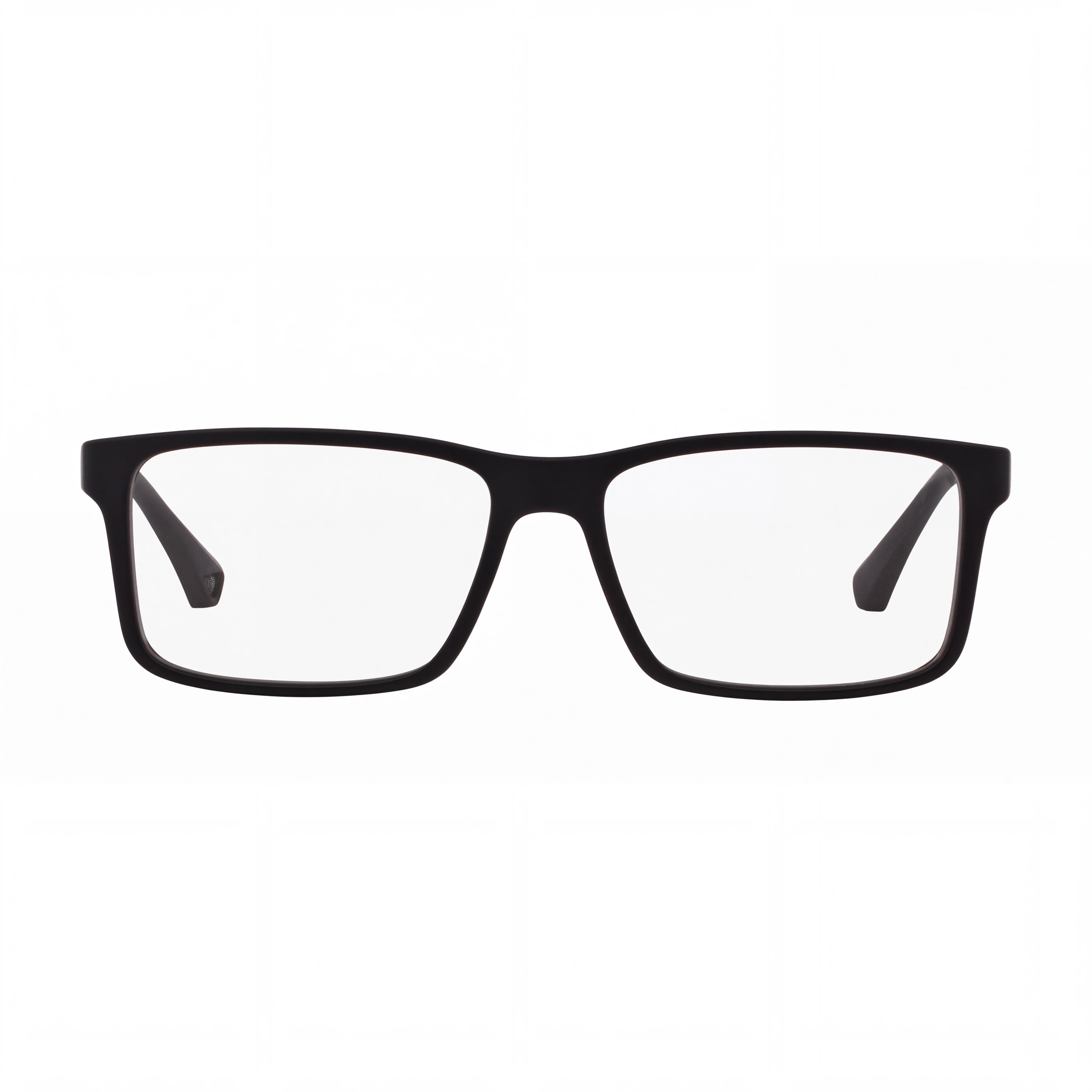 Emporio Armani EA3038 Men's Full Rim Rectangle Plastic Frame Eyeglasses Rubber Black Lens Width 54mm, Photo 2