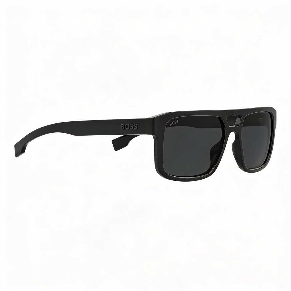 HUGO BOSS BLACK Casual Men's Black ECO CELLULOSE P.INJ UV 300 Non-Polarized Sunglasses 43.9mm