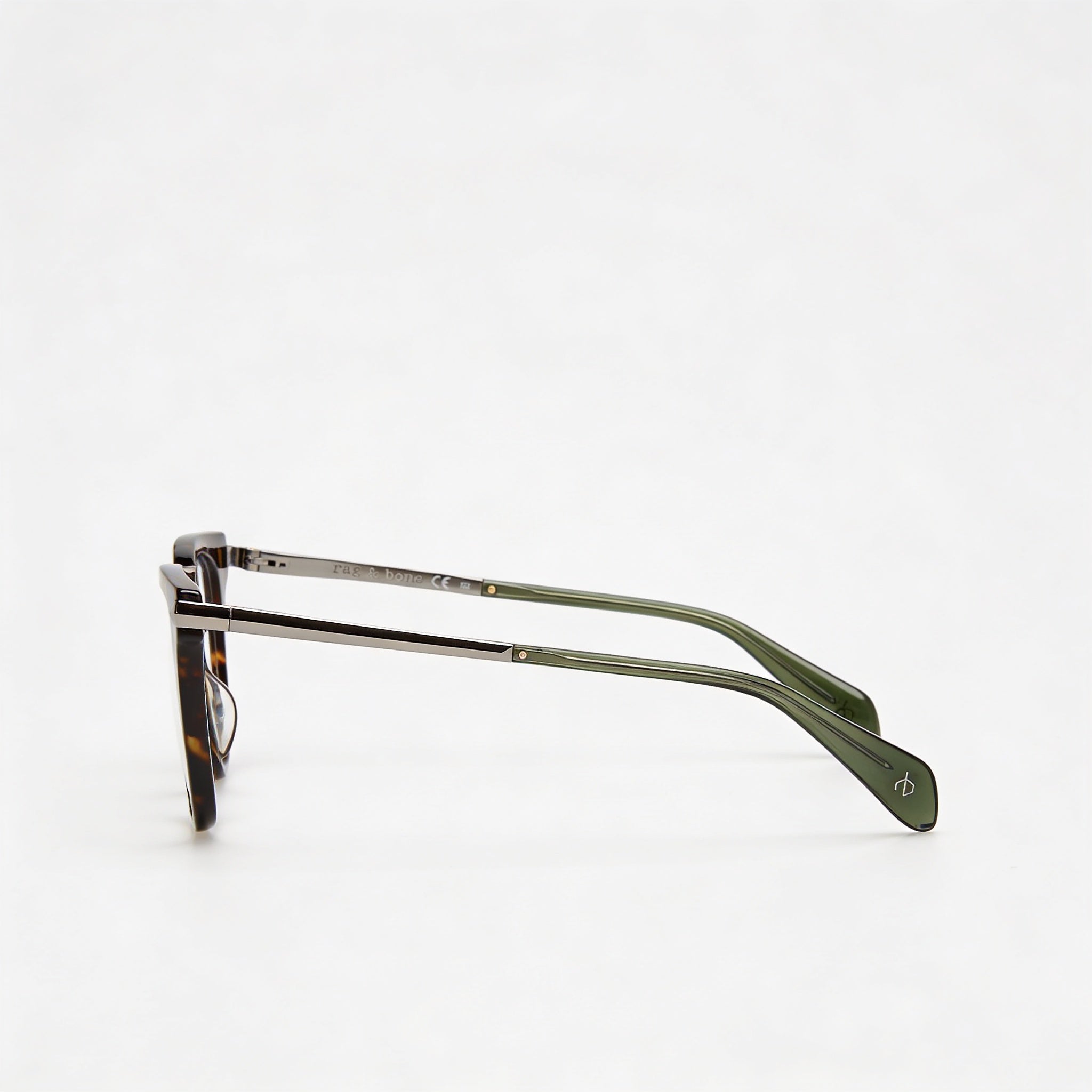 Gafas de sol modernas rag & bone para hombre con montura de acetato color habana y lentes de policarbonato de 48 mm, Photo 1