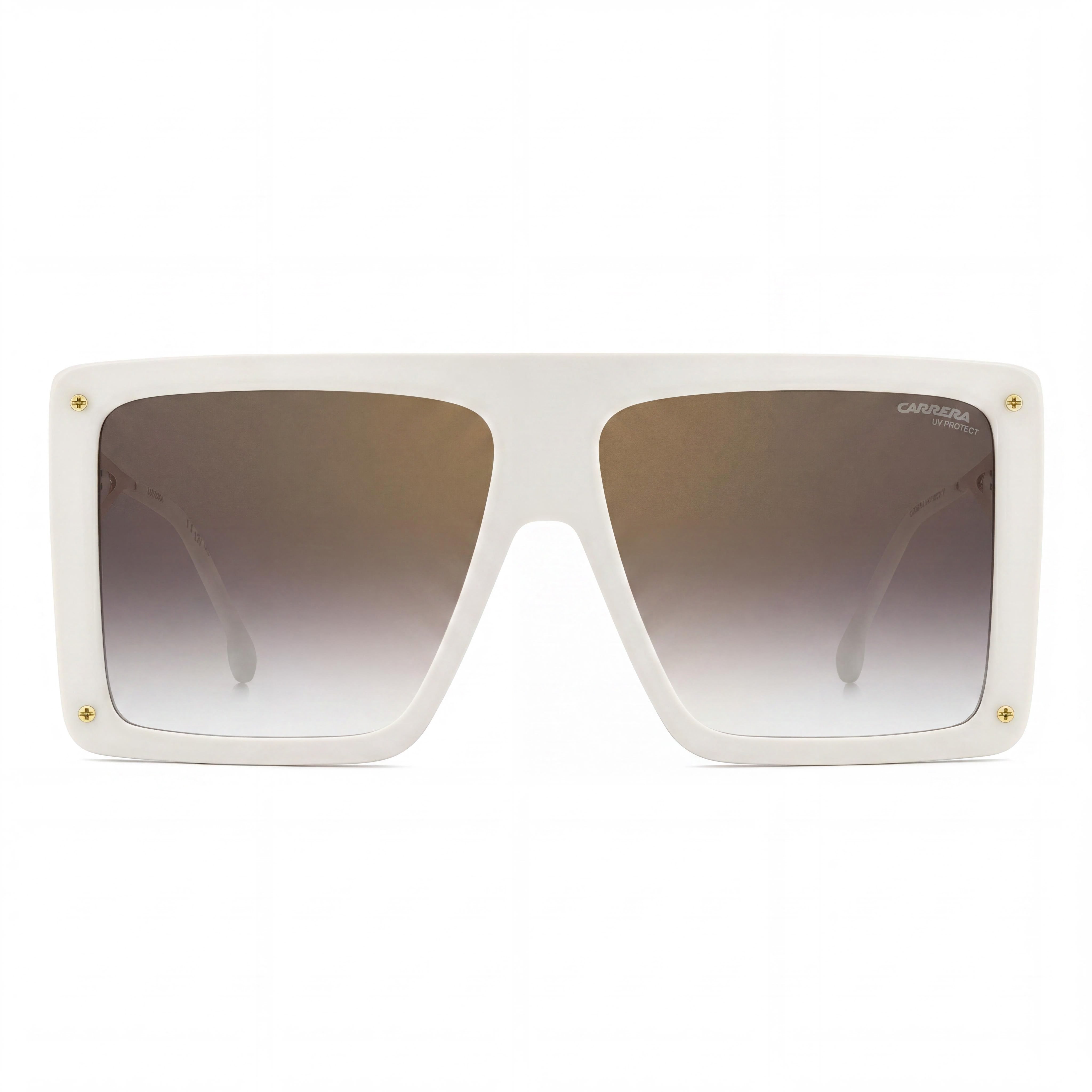 Gafas de sol rectangulares Carrera Ca Unica/Se con protección UV para mujer, de acetato, 60 mm, color marfil, dorado con efecto espejo, marrón degradado, Photo 2